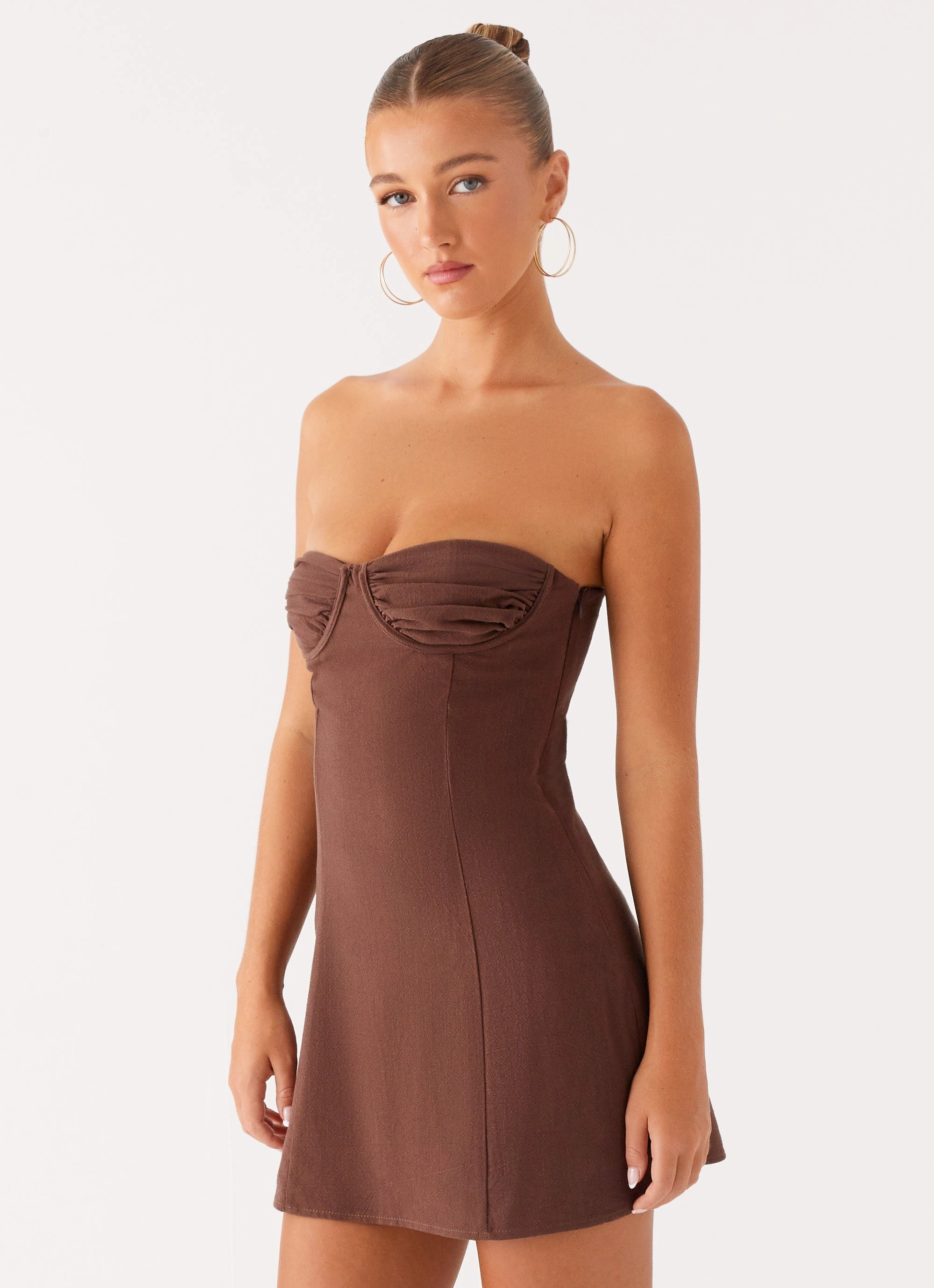 Ludo Mini Dress - Chocolate Statement Look