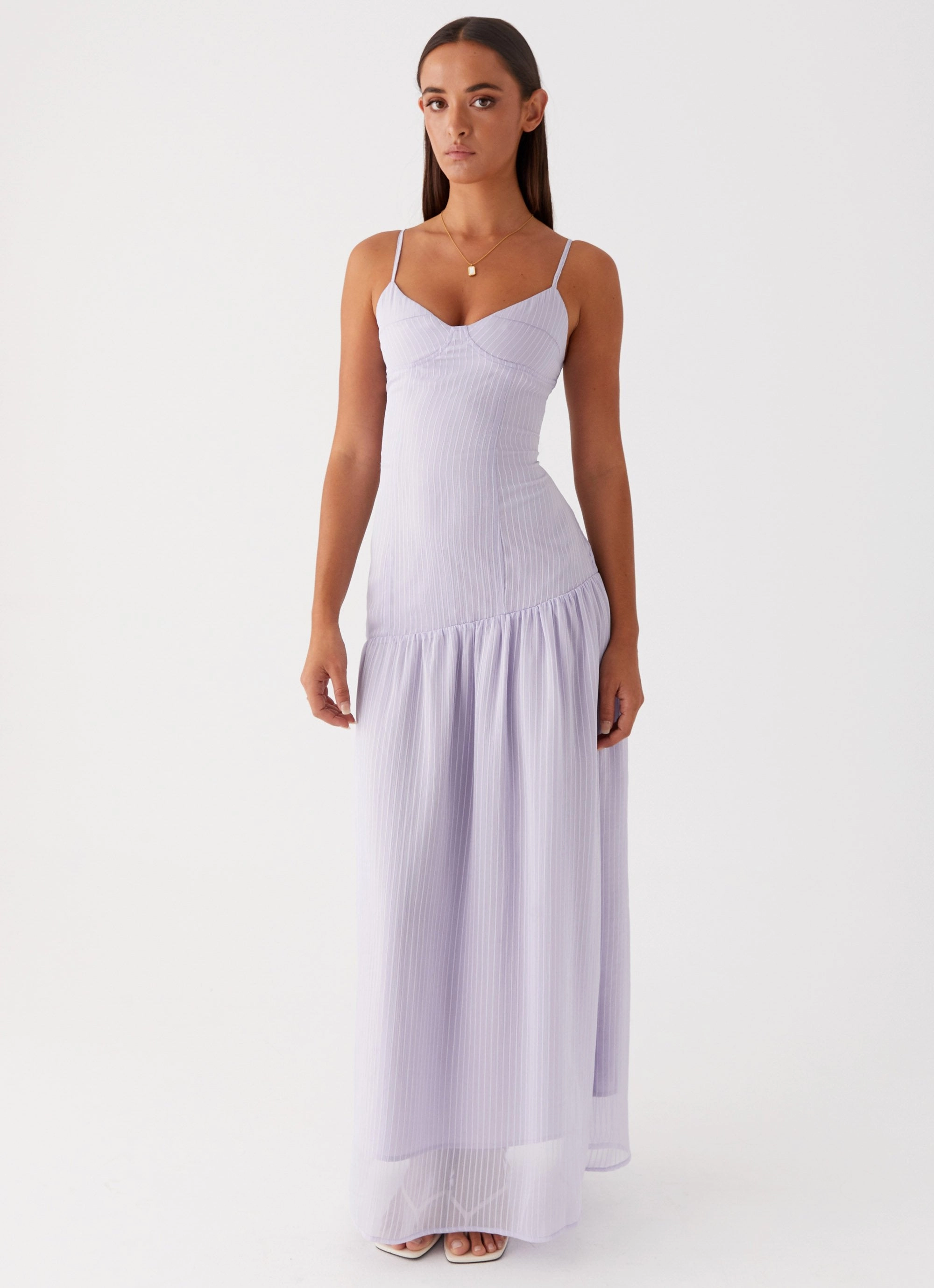 Retro Mood Shania Maxi Dress - Lavender