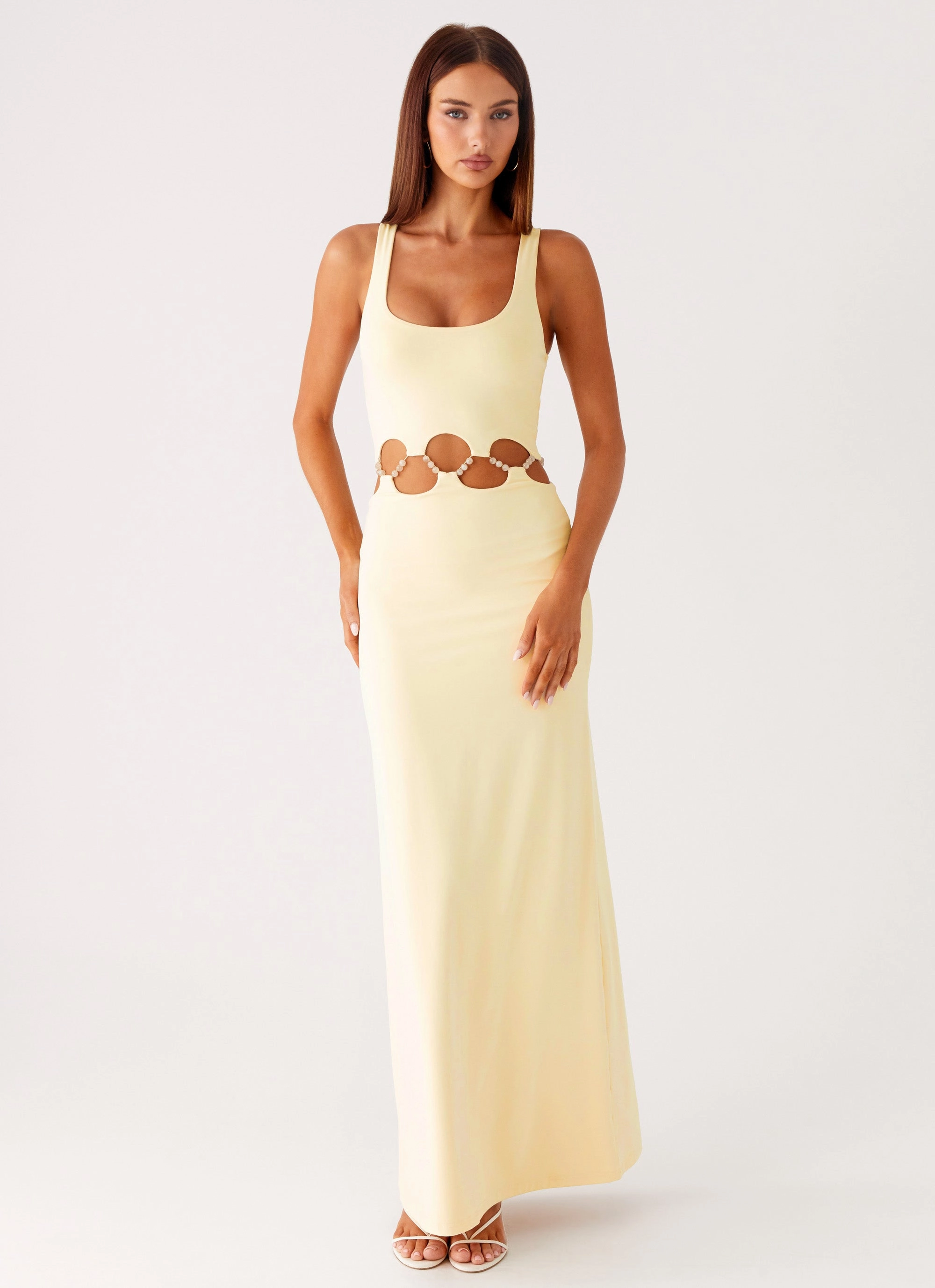 Cool Finish Dreamboat Beaded Maxi Dress - Yellow