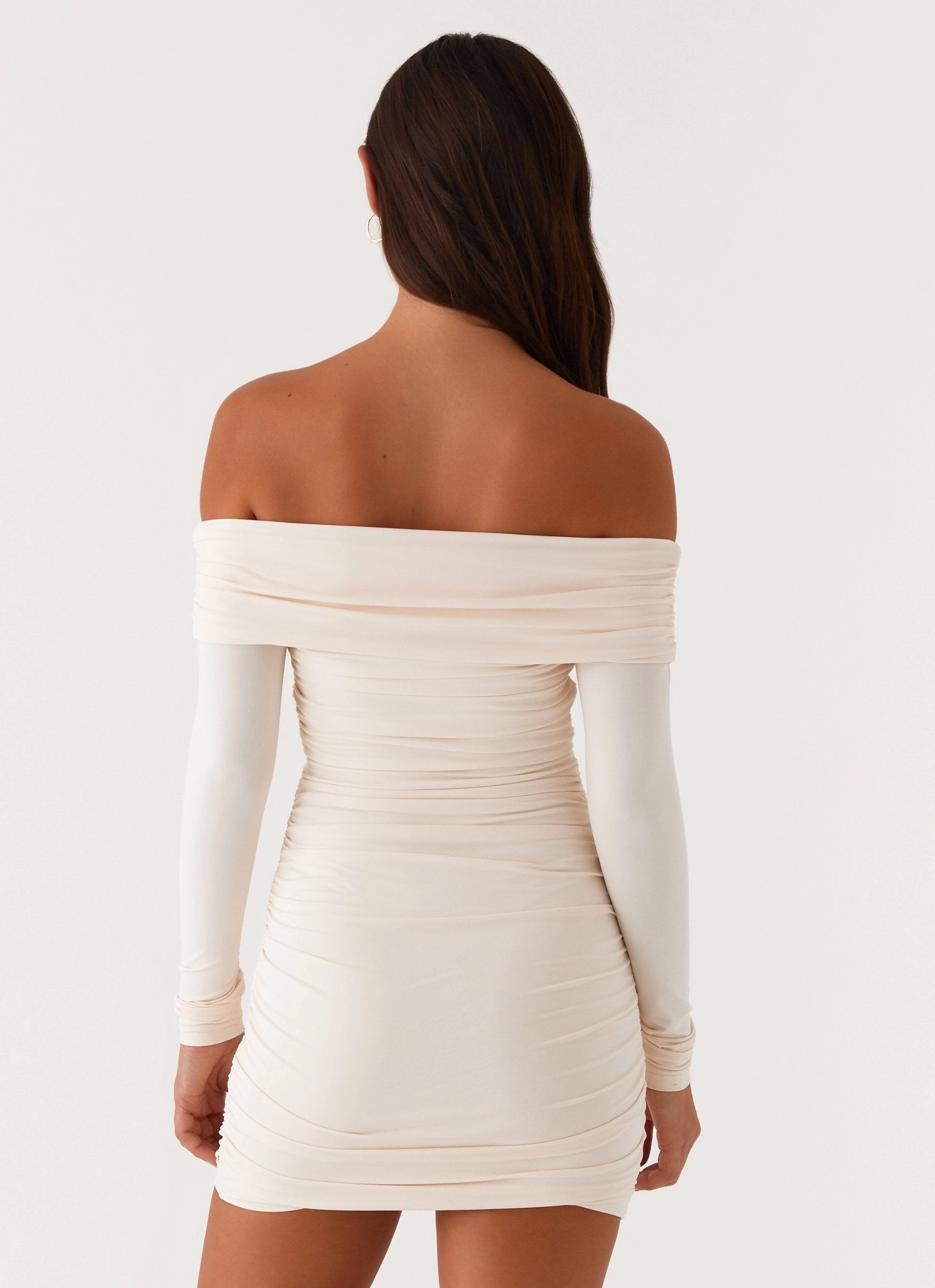 Resort Vibes Drawstring-Closure Millie Mini Dress - Ivory