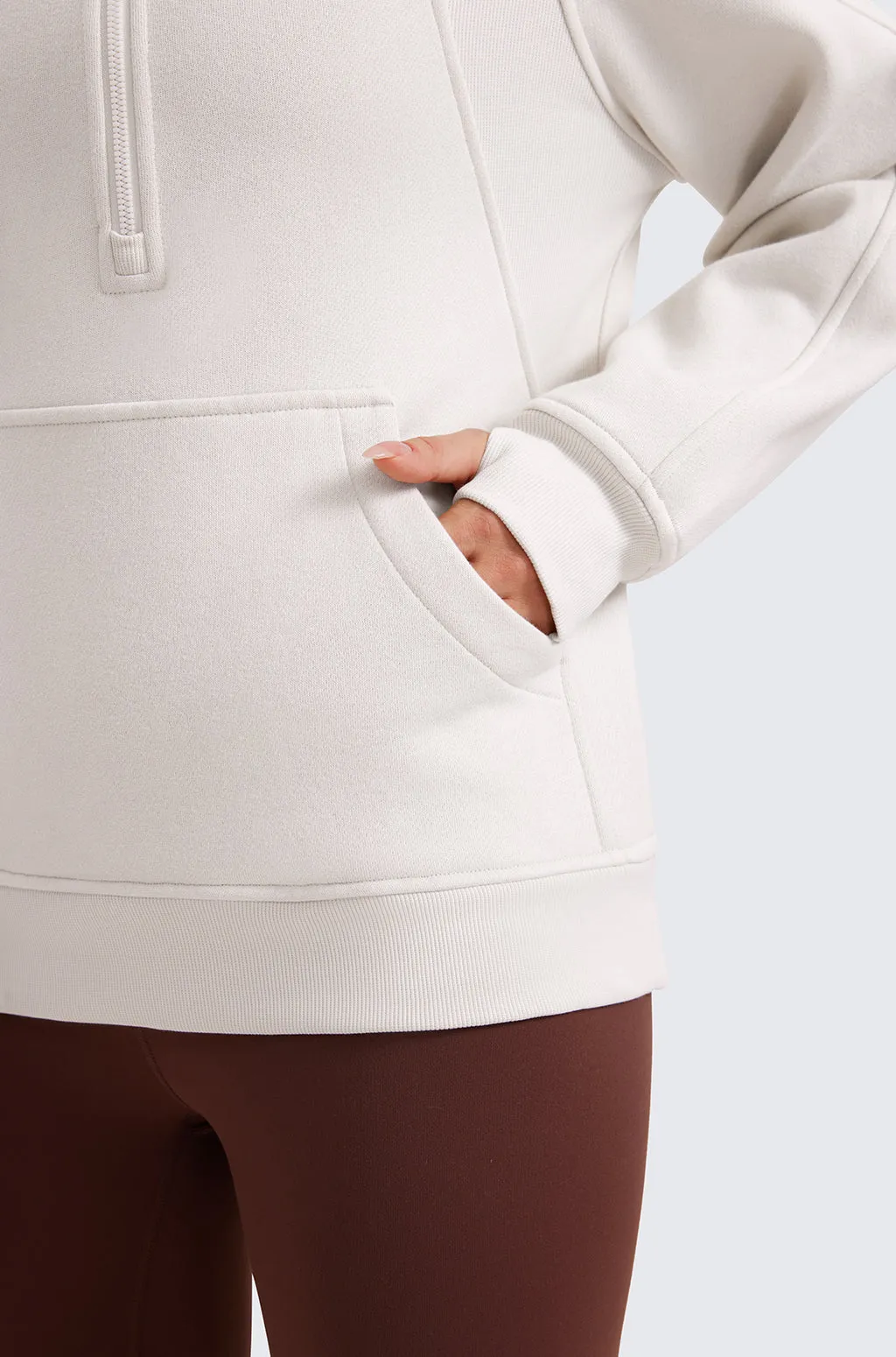 Fleece Lined Hip-Length Hoodies
