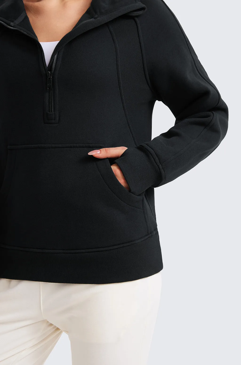 Fleece Lined Hip-Length Hoodies