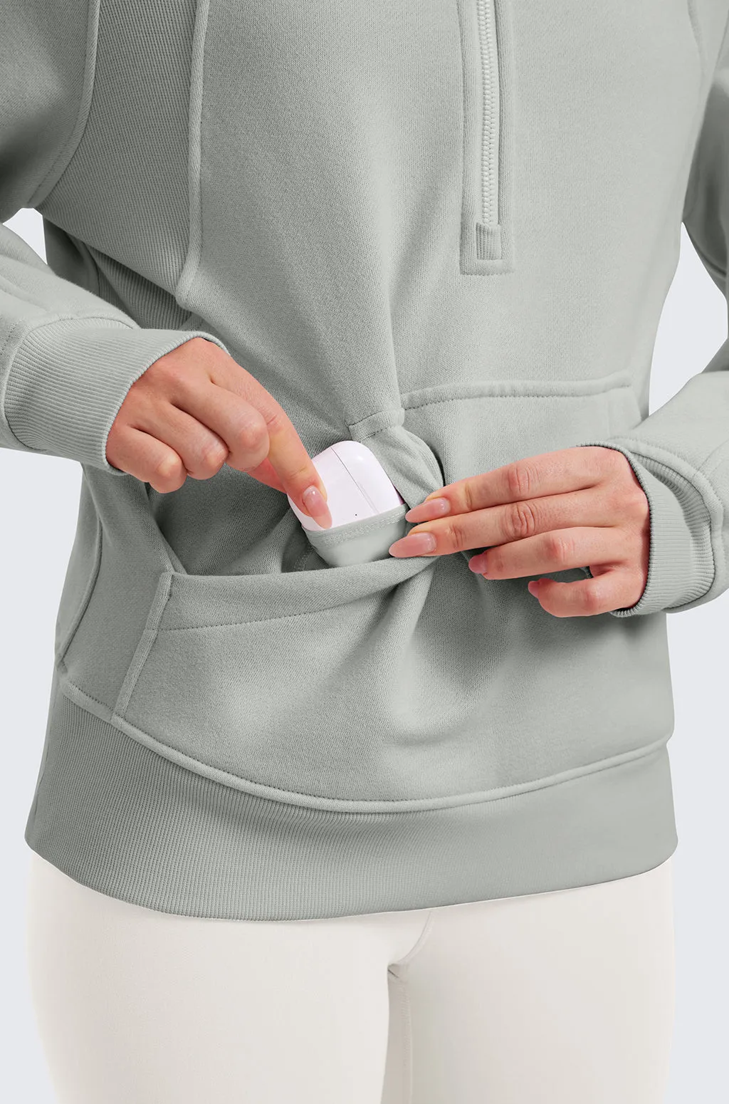 Fleece Lined Hip-Length Hoodies