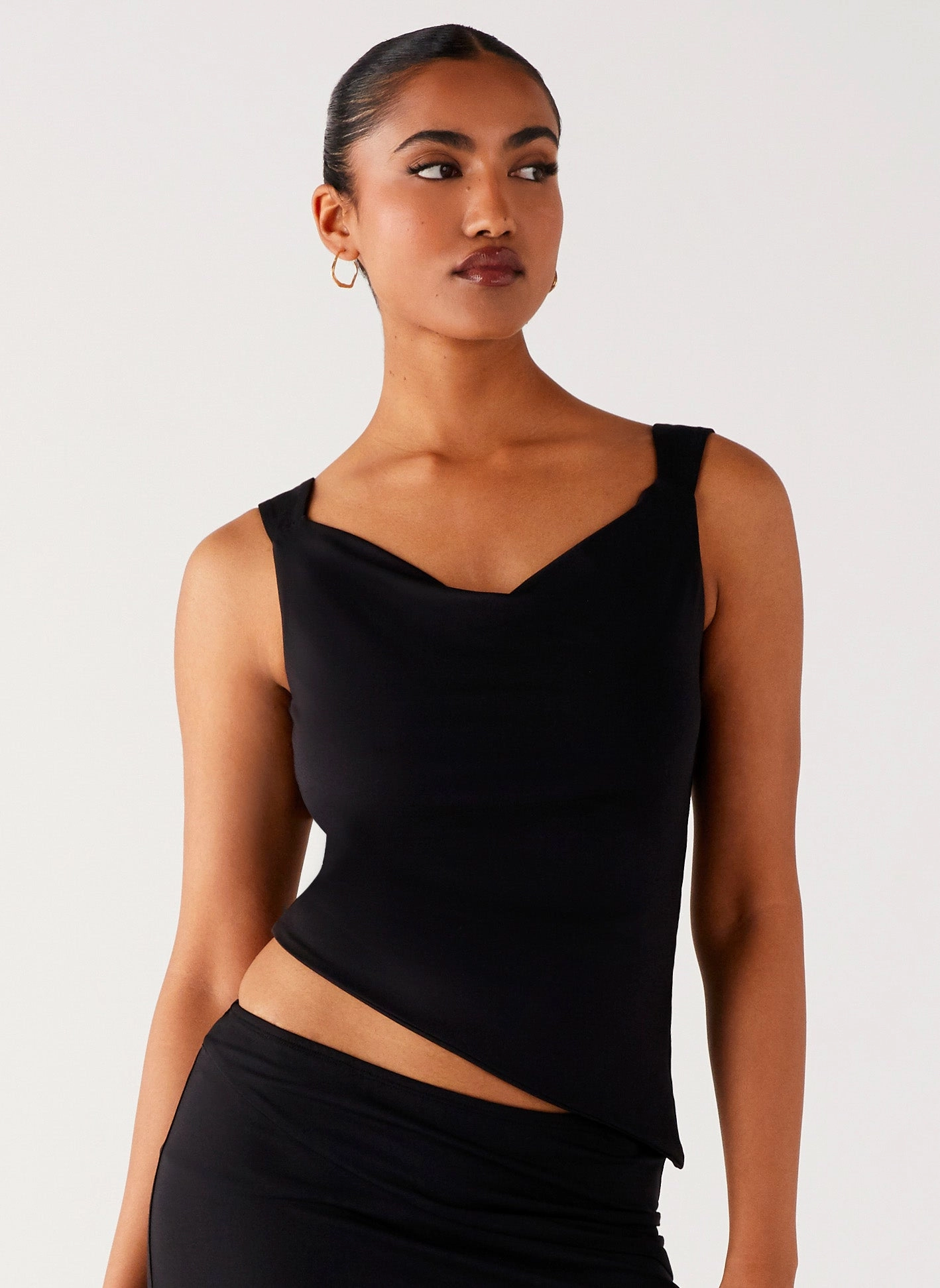 Wonderlust Cowl Top - Black Windproof Inner Layer