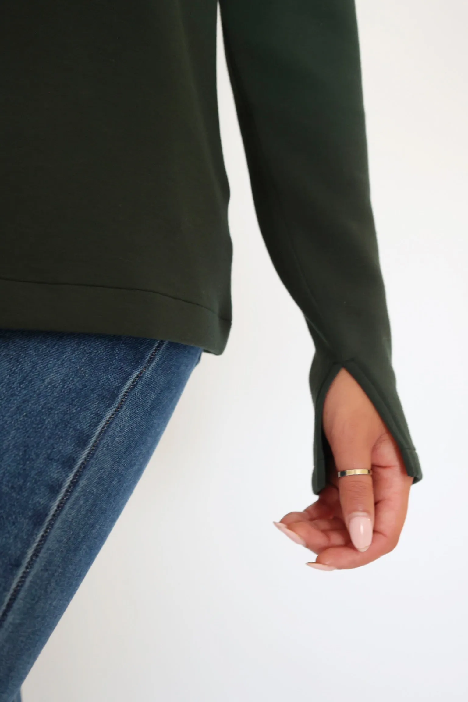 QuickDryConstruction AirEssentials Mock Pullover- Essex Green (FINAL SALE)