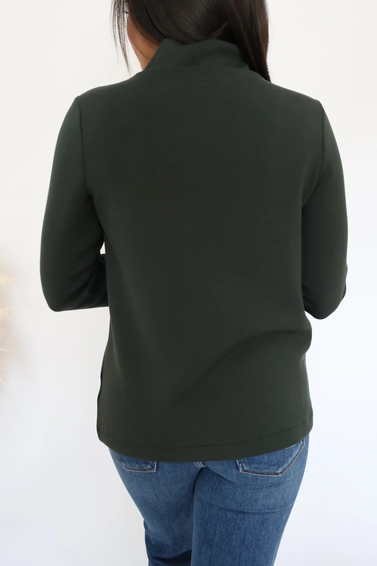 FourWay Stretch Fabric AirEssentials Mock Pullover- Essex Green (FINAL SALE)