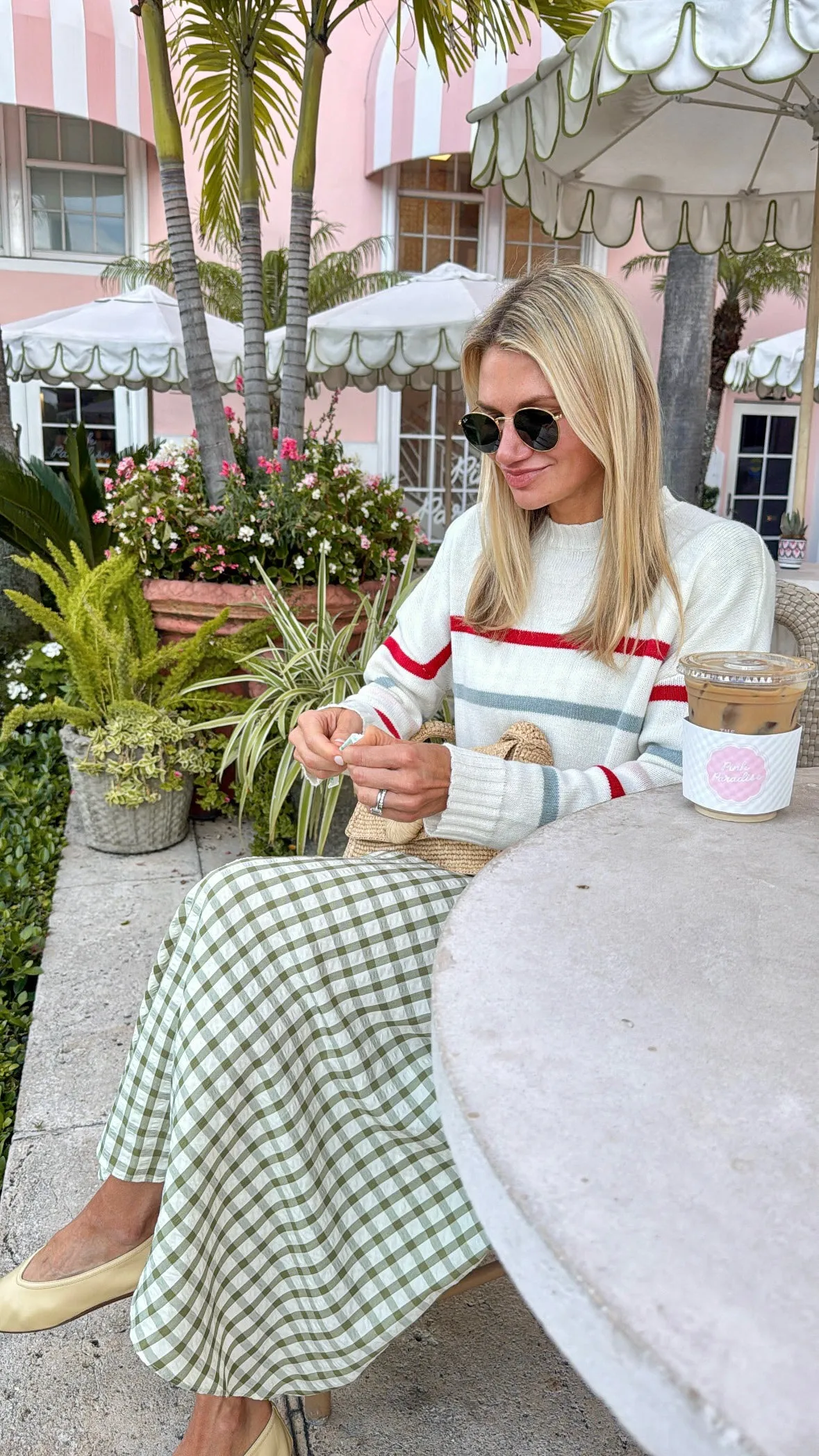 Essential Wearable Comfy Wardrobe MASON'S DAUGHTER | Danielle Sweater, White Multi Striped Knit