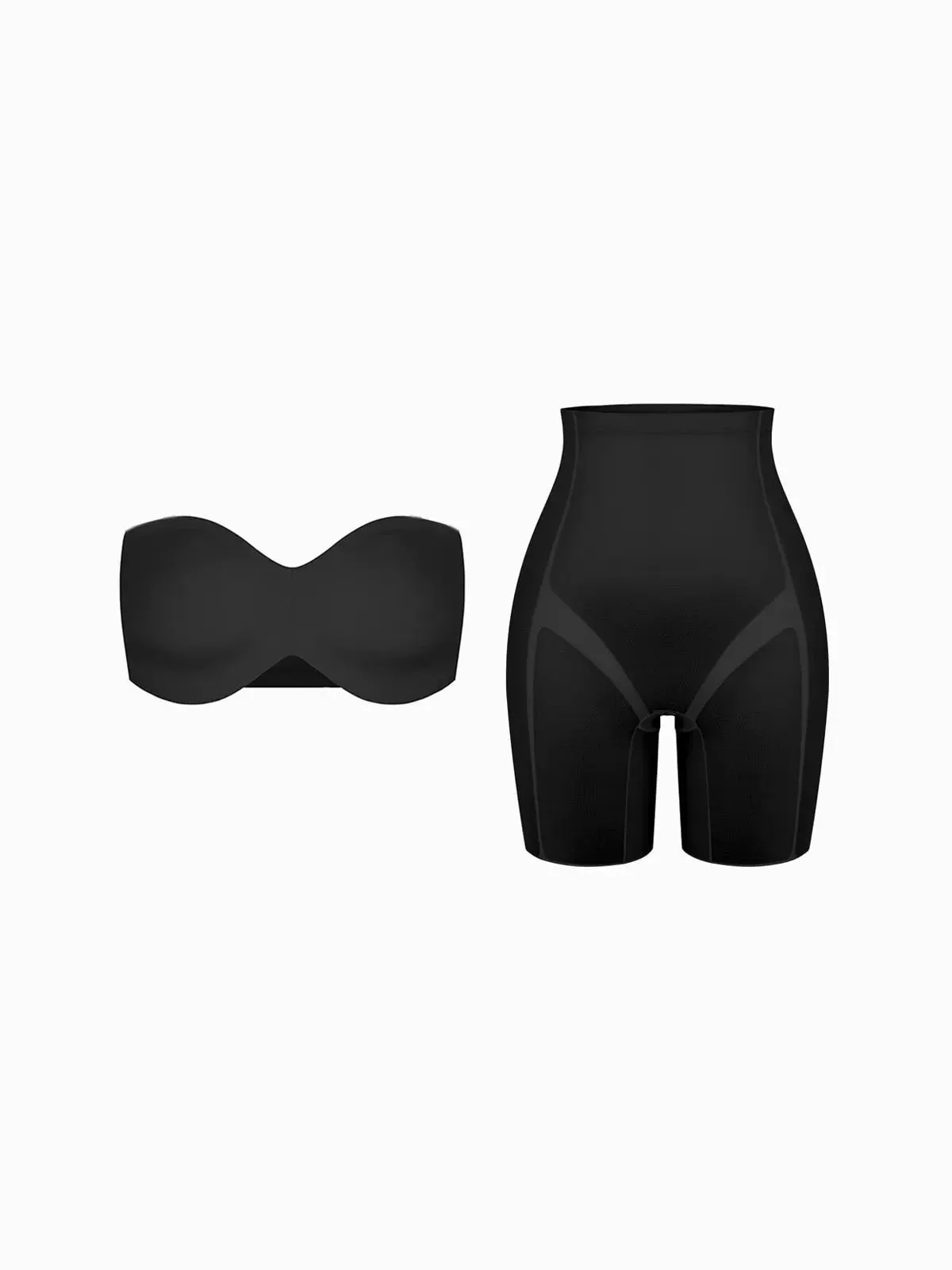 TwoToneEffect Seamless Push-Up Shapewear Bra Butt-Lifting Shorts Set