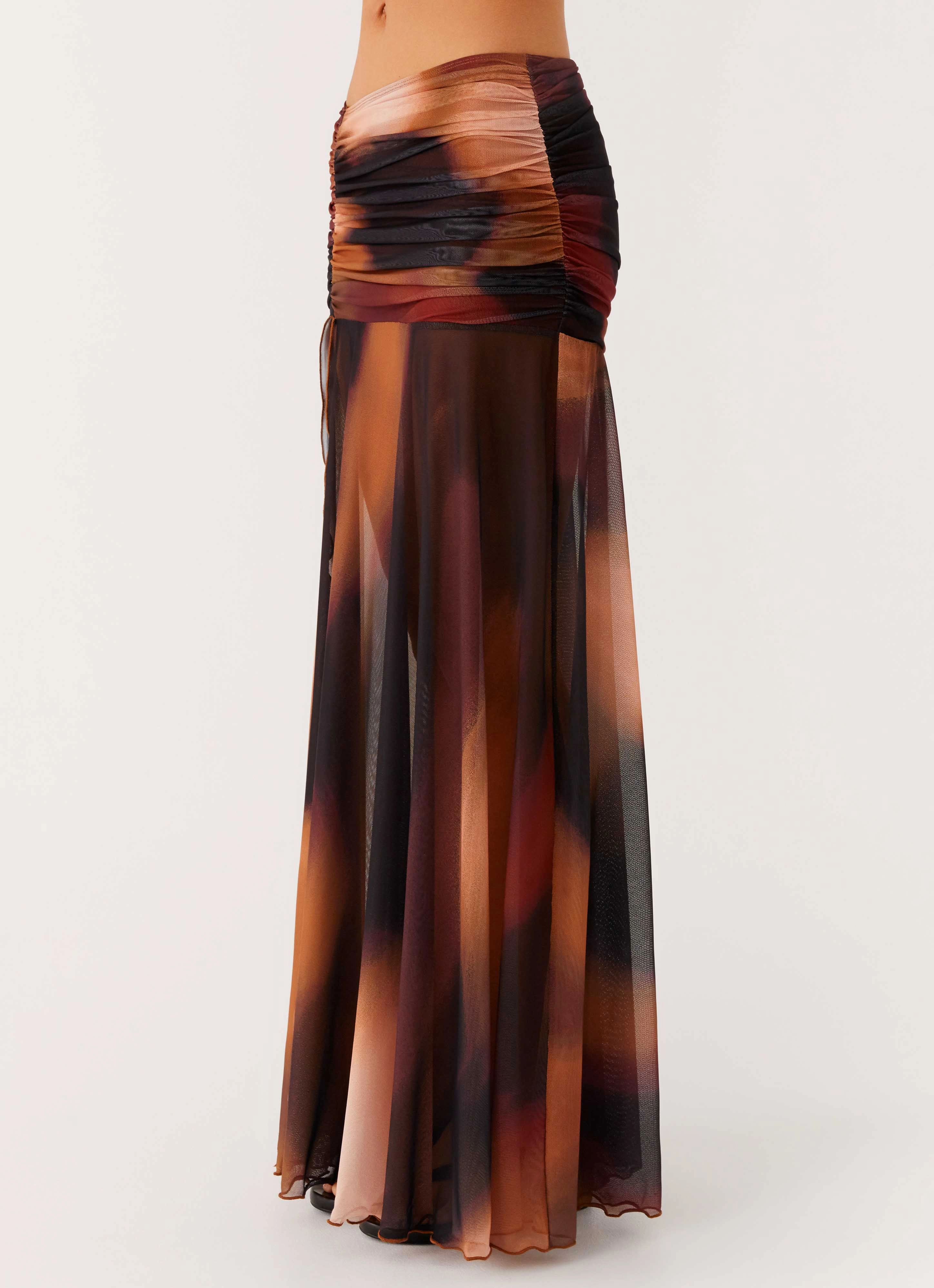 Stargazer Mesh Maxi Skirt - Black Gradient ReinforcedSeams