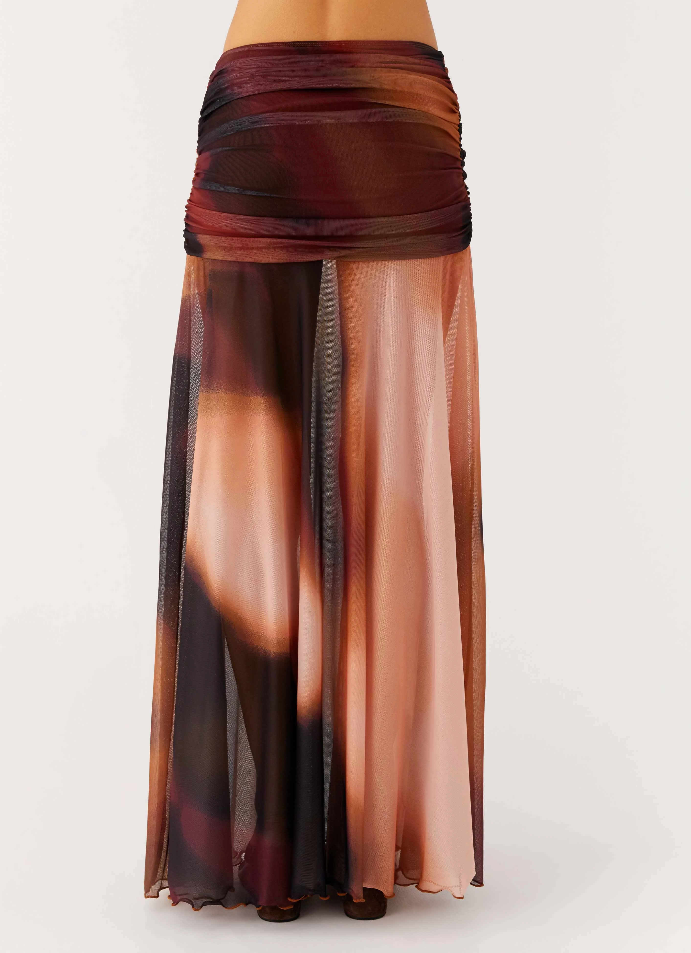 Stargazer Mesh Maxi Skirt - Black Gradient Smart Style