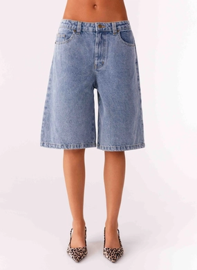 Comfy Style Chill Ready Orleans Denim Jorts - Blue