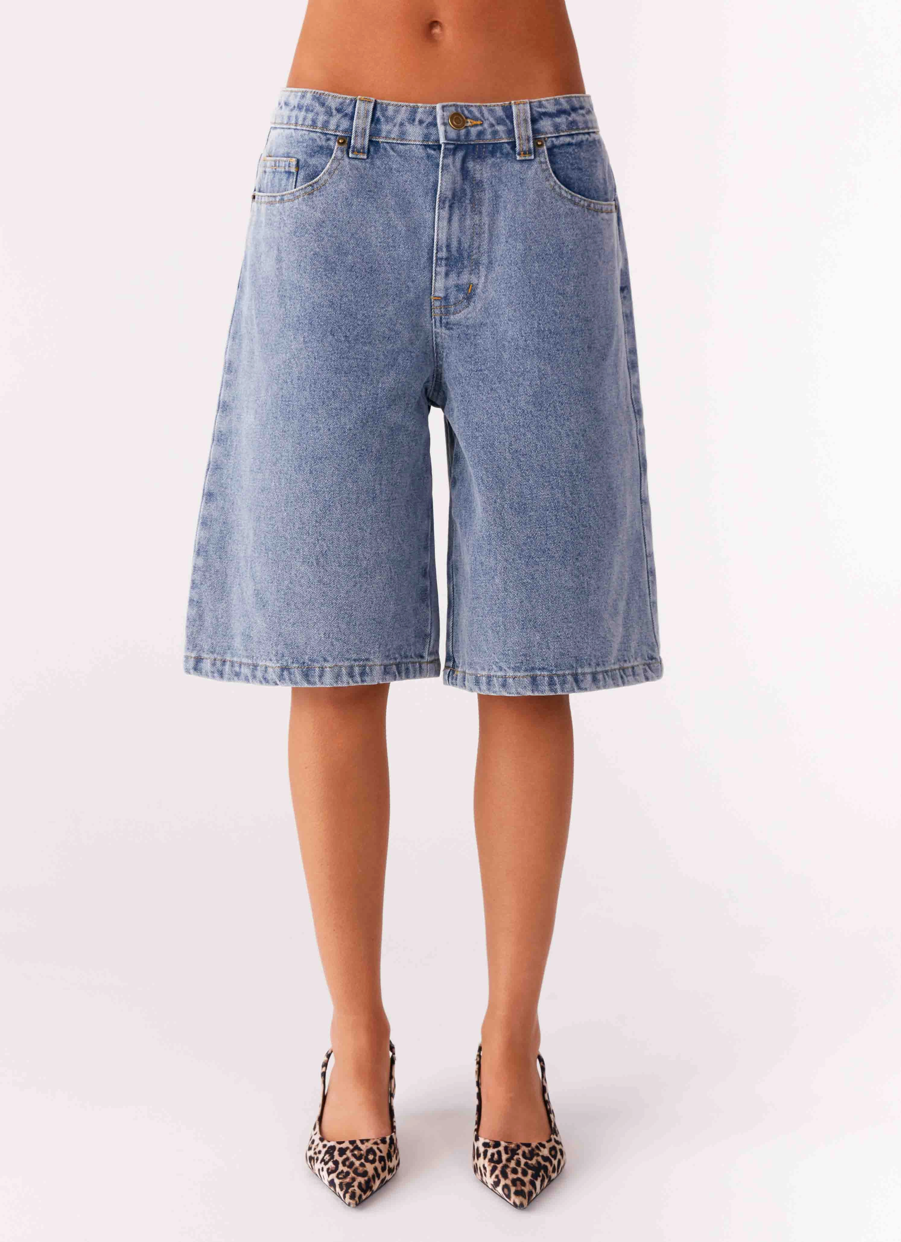 Comfy Style Chill Ready Orleans Denim Jorts - Blue