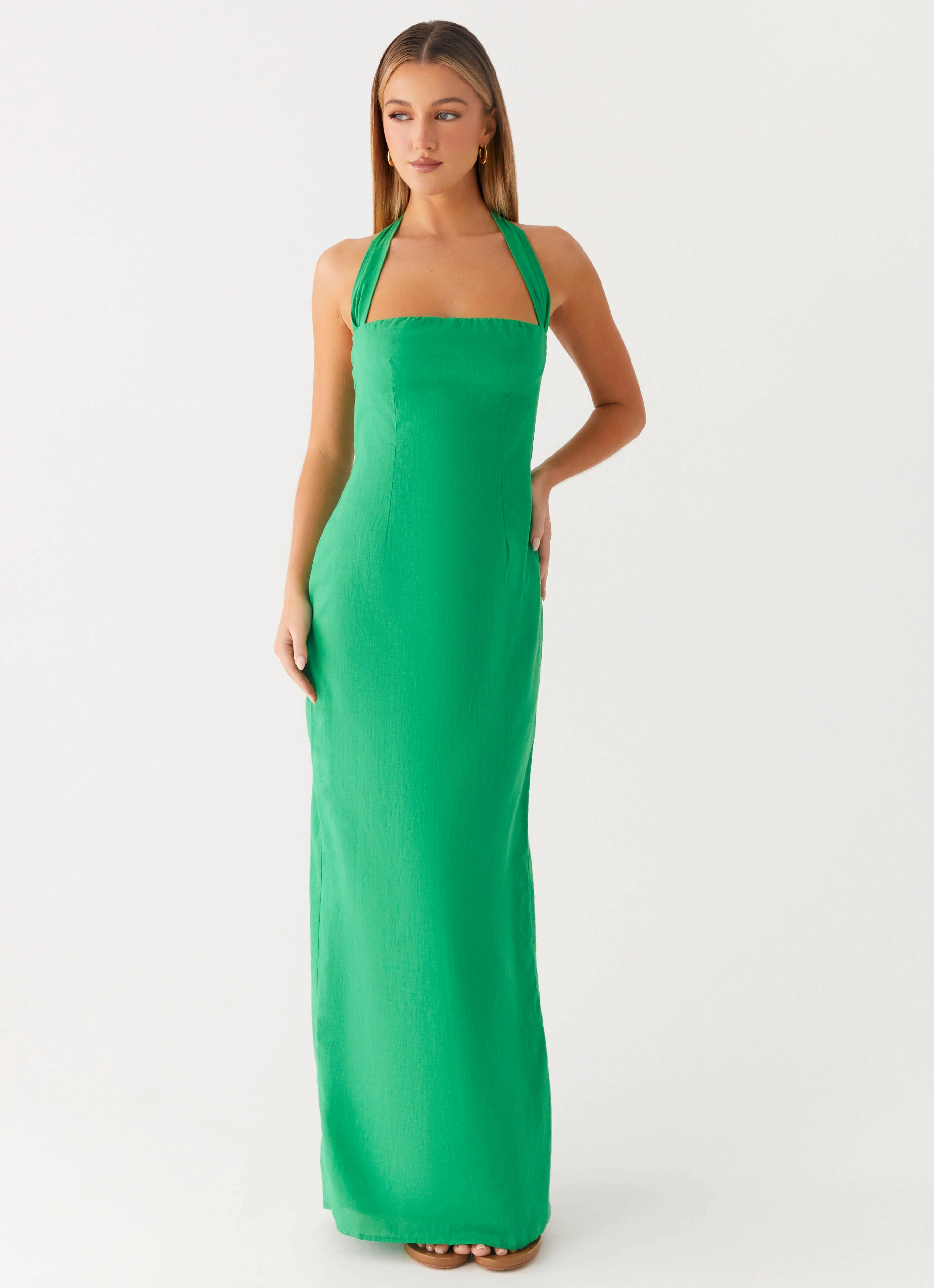 Allyse Maxi Dress - Cactus Fashionable Cut Back-Pocket