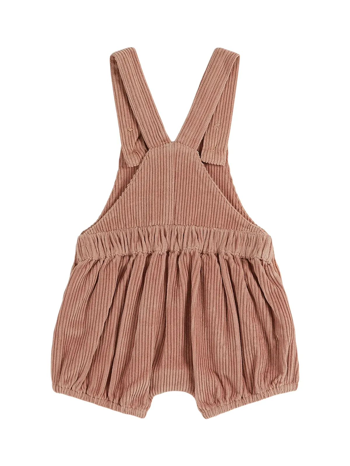 Flower Pocket Corduroy Overalls