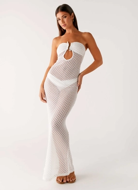 Showcase Crochet Maxi Dress - Ivory Perfect Fit