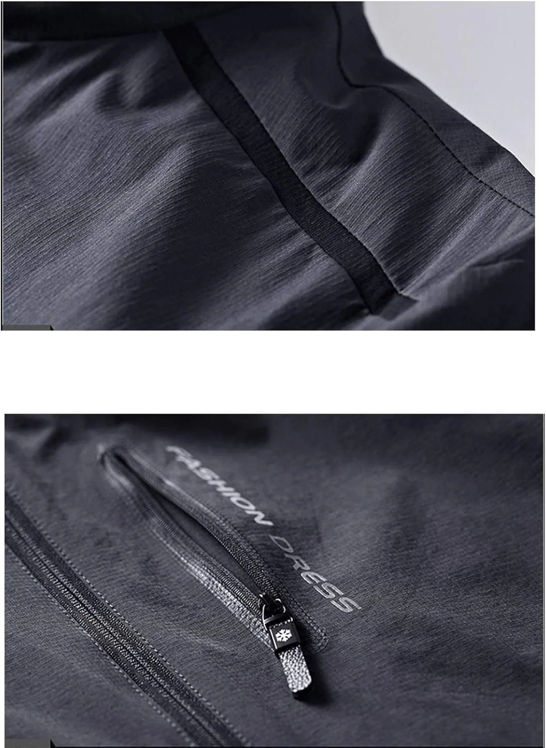 Flygo Men's Casual Loose Zip Lightweight Colorblock Waterproof Windbreaker Jacket