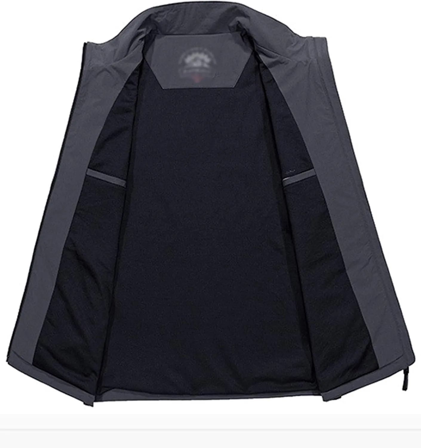 Flygo Men's Casual Loose Zip Lightweight Colorblock Waterproof Windbreaker Jacket