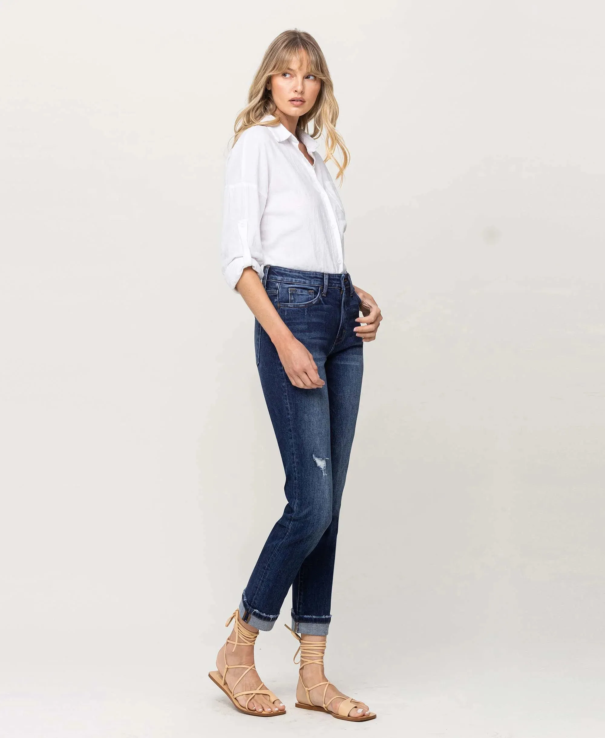 Flying Monkey Resident - Cuffed Stretch Boyfriend Jeans