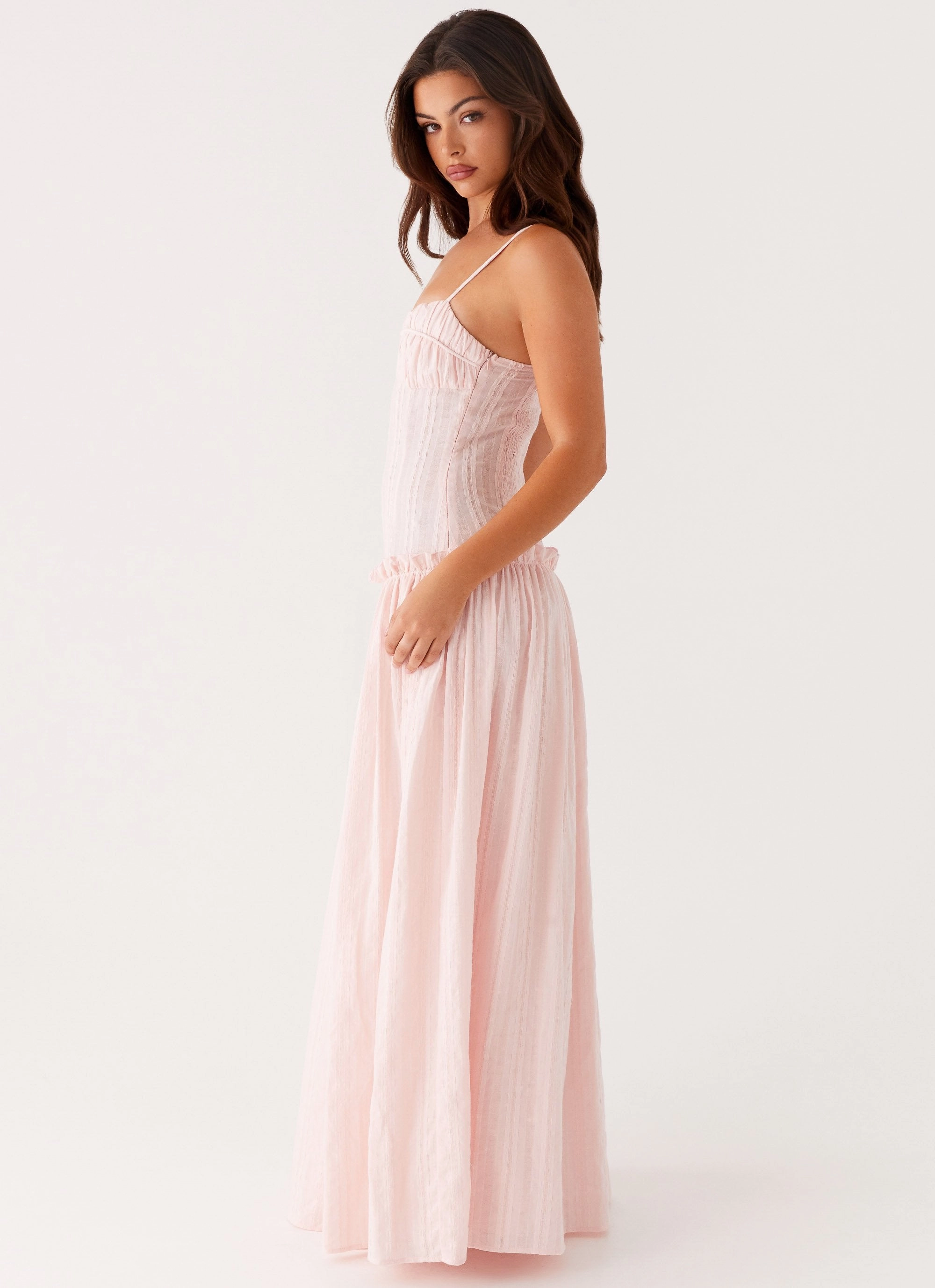 Warm Base Jacinda Drop Waist Maxi Dress - Pink