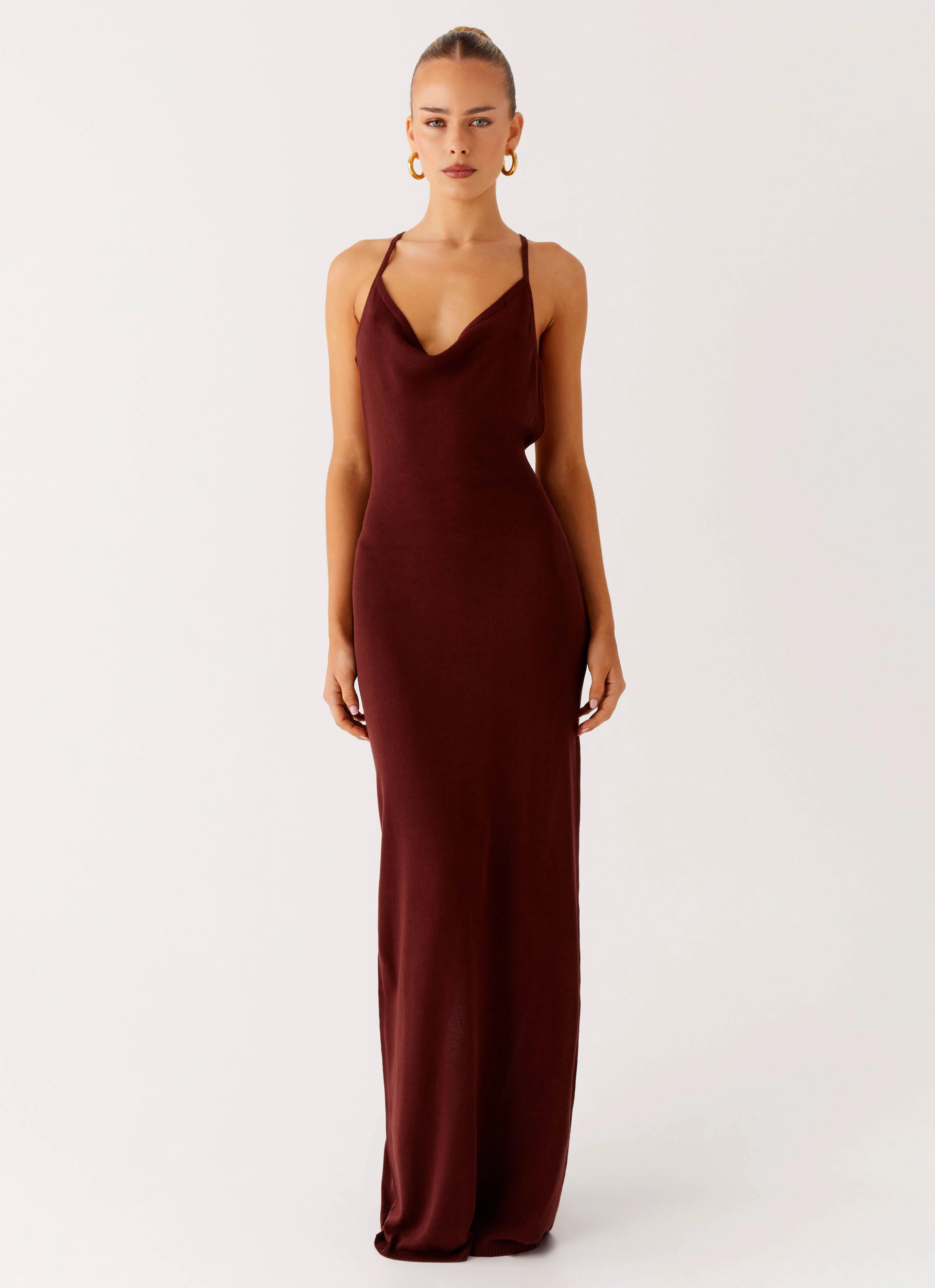 Snag-Resistant Nomad Muse Maxi Dress - Chocolate