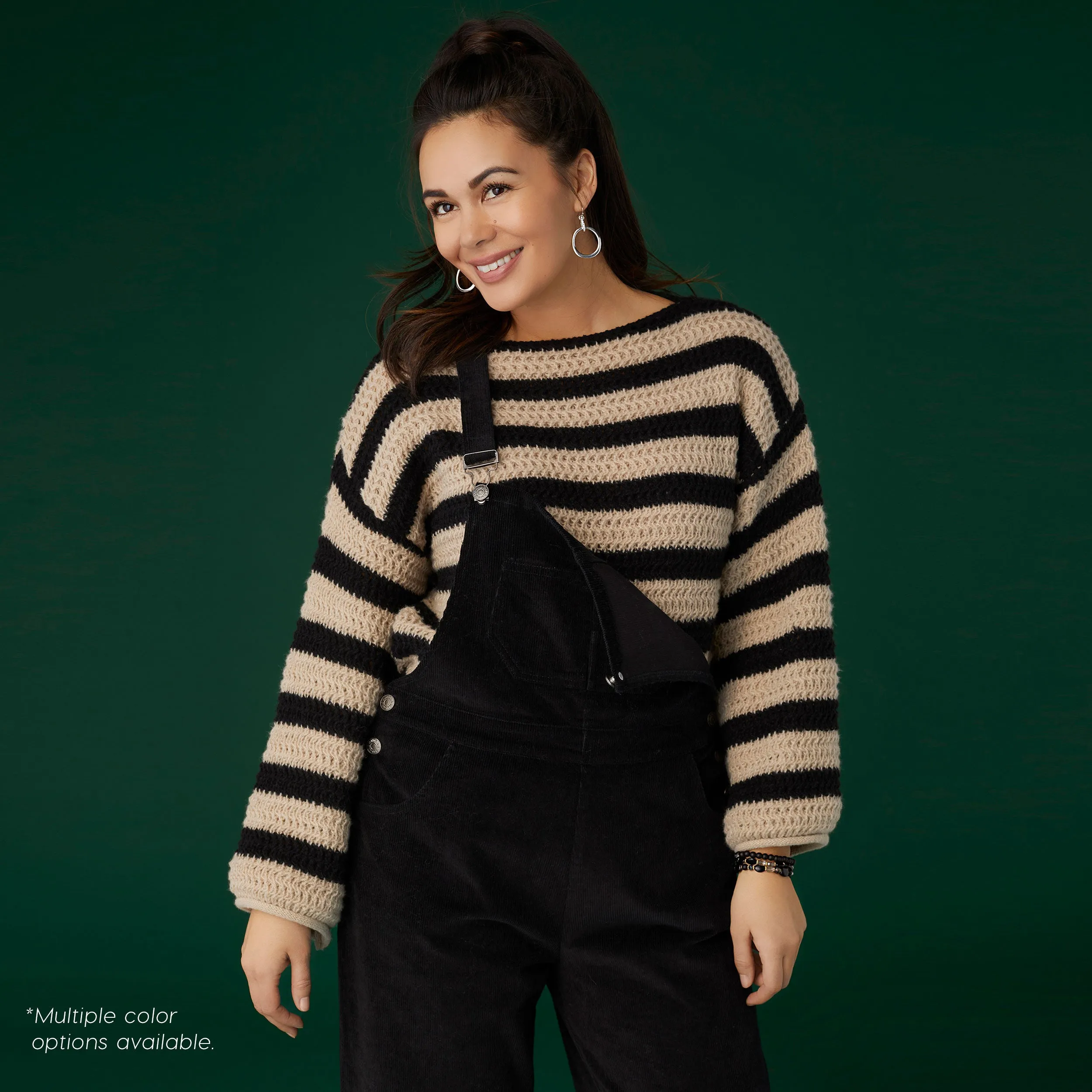 Fran Corduroy Overalls - Black - Final Sale