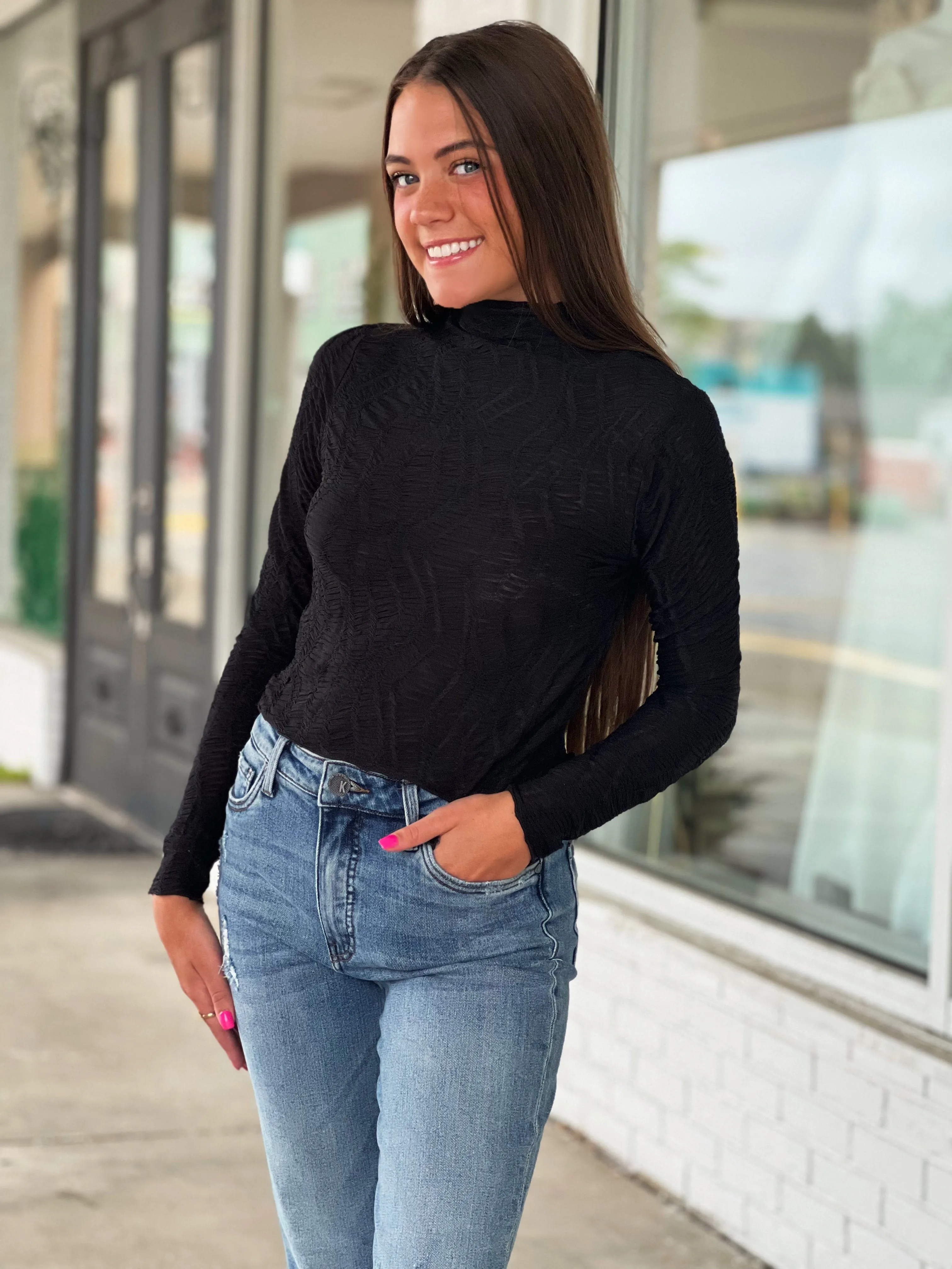 Francesca Crop Top - Black (FINAL SALE) Adjustable Fit System OdorResistantTreatment