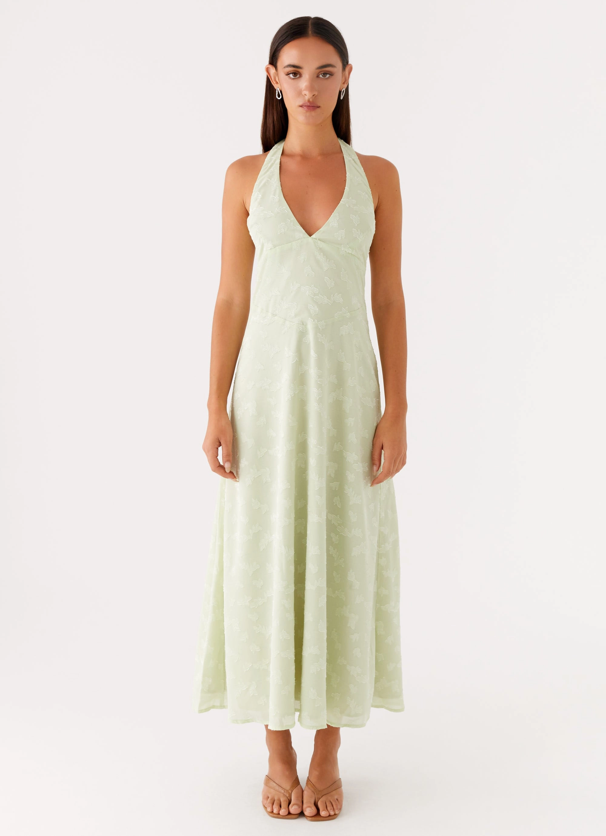 Feminine Design Modern Comfort Francesca Midi Dress - Sage