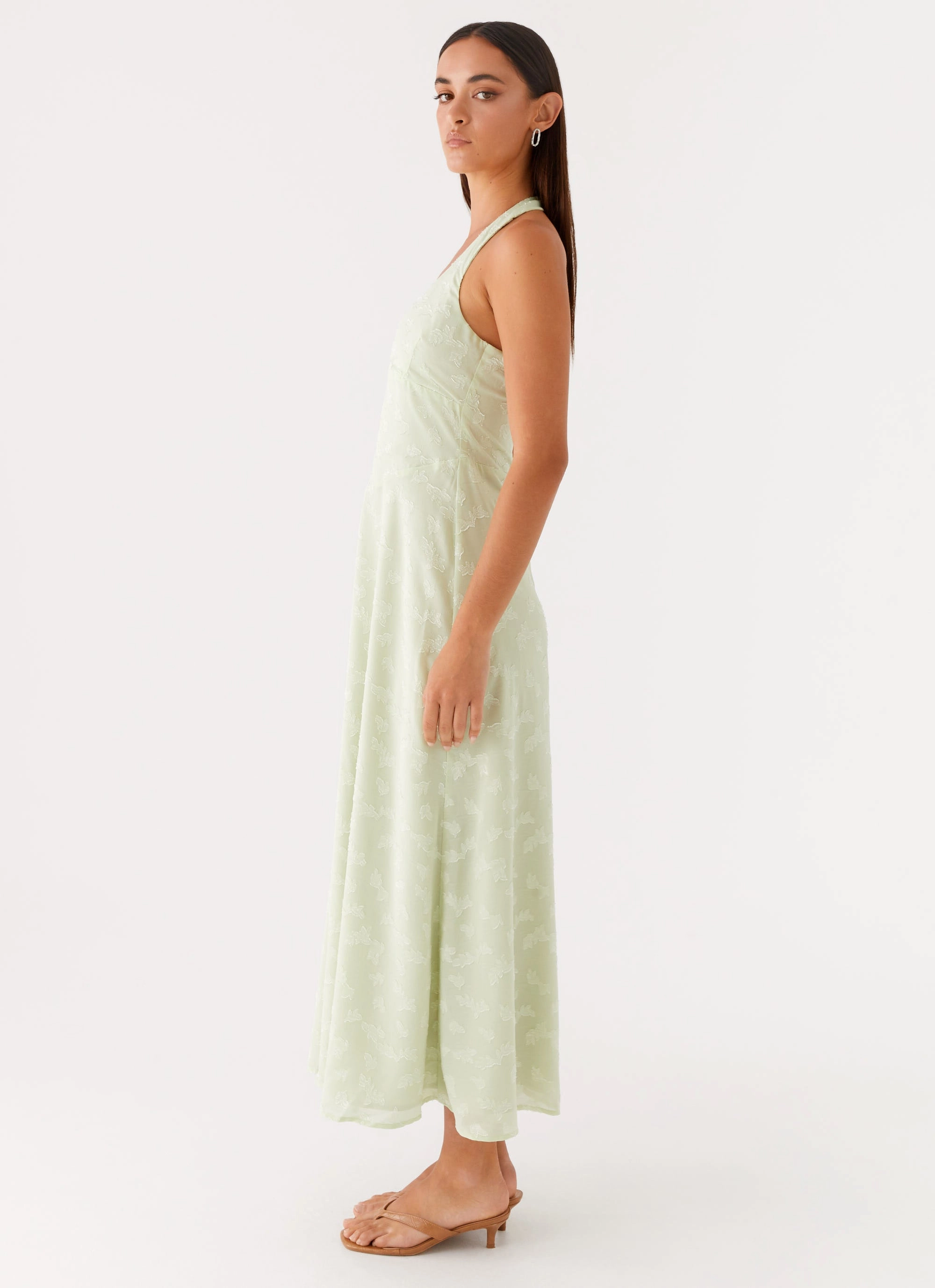 Francesca Midi Dress - Sage Soft Fashion Light Coral
