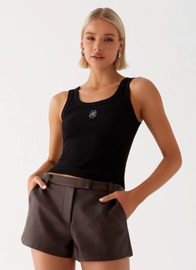 Francisco Mini Shorts - Brown Stylish Fit