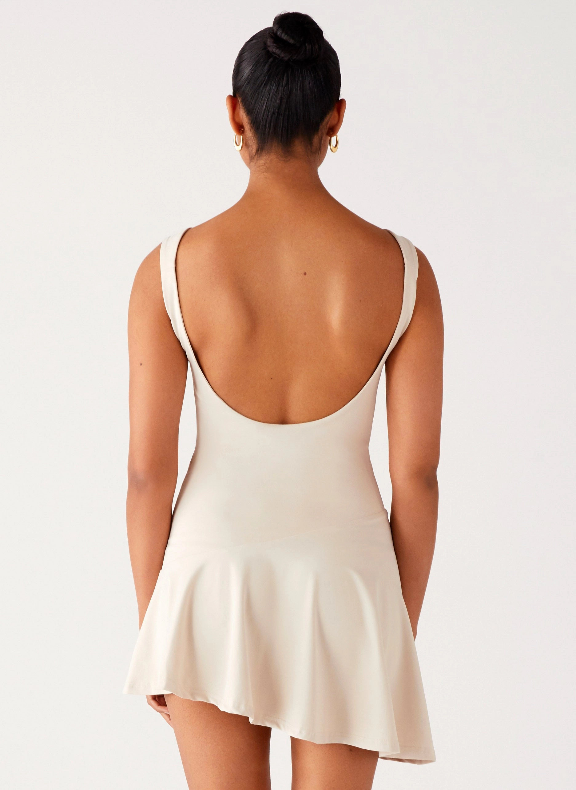 Dune Whisper Mini Dress - Ivory Work Vibe