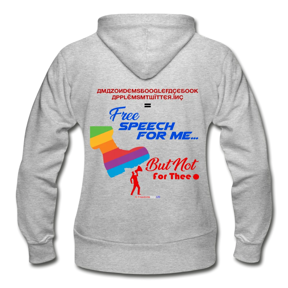 FREE SPEECH FOR ME, BUT NOT FOR THEE - Gildan Heavy Blend Women's Zip Hoodie