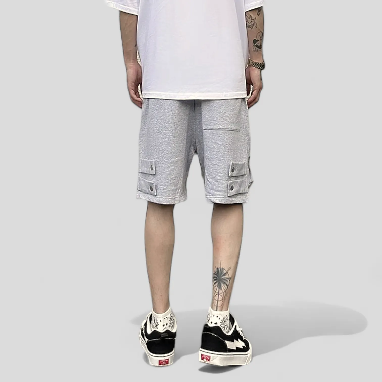 French terry multi pocket cargo short