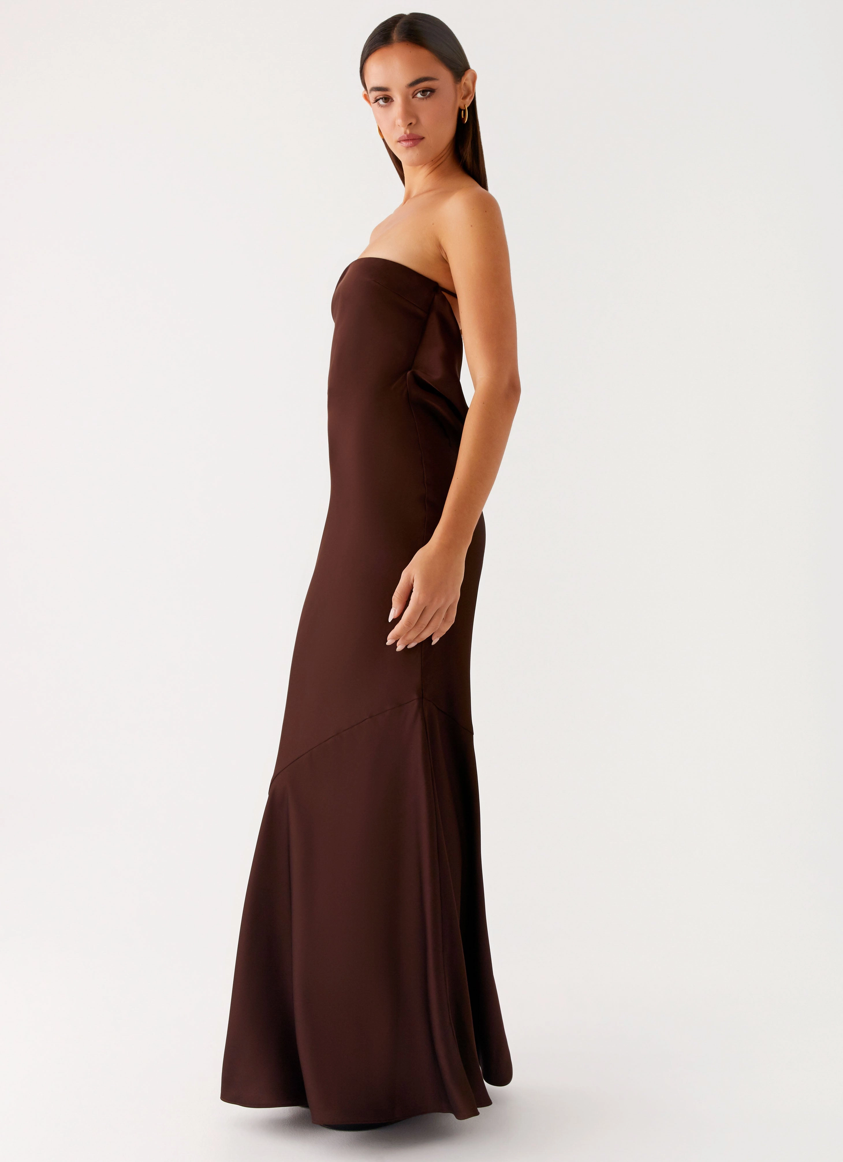 Endless Nights Maxi Dress - Chocolate Bright Accent