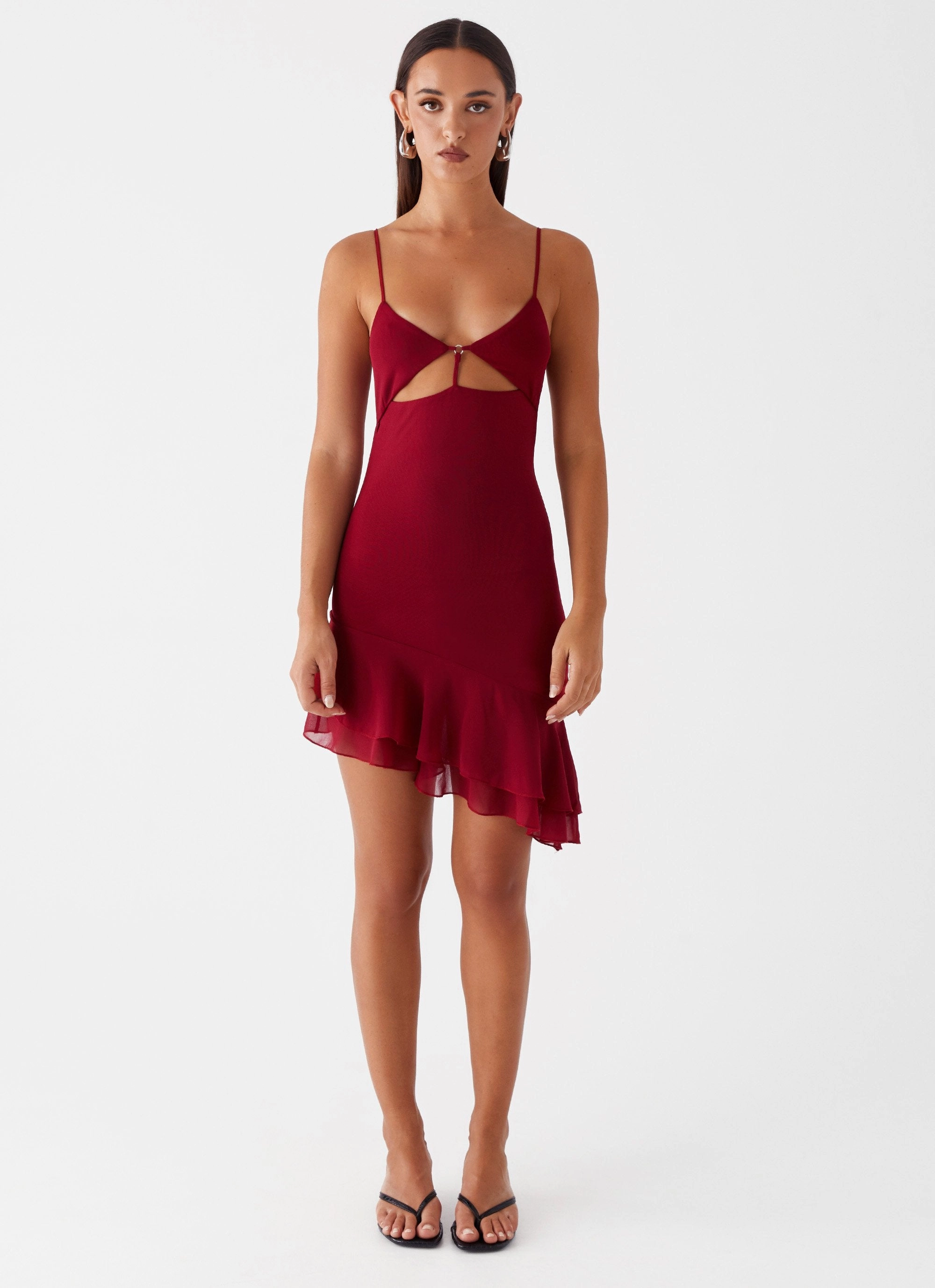 Back-Pocket Mallory Mini Dress - Cherry Red