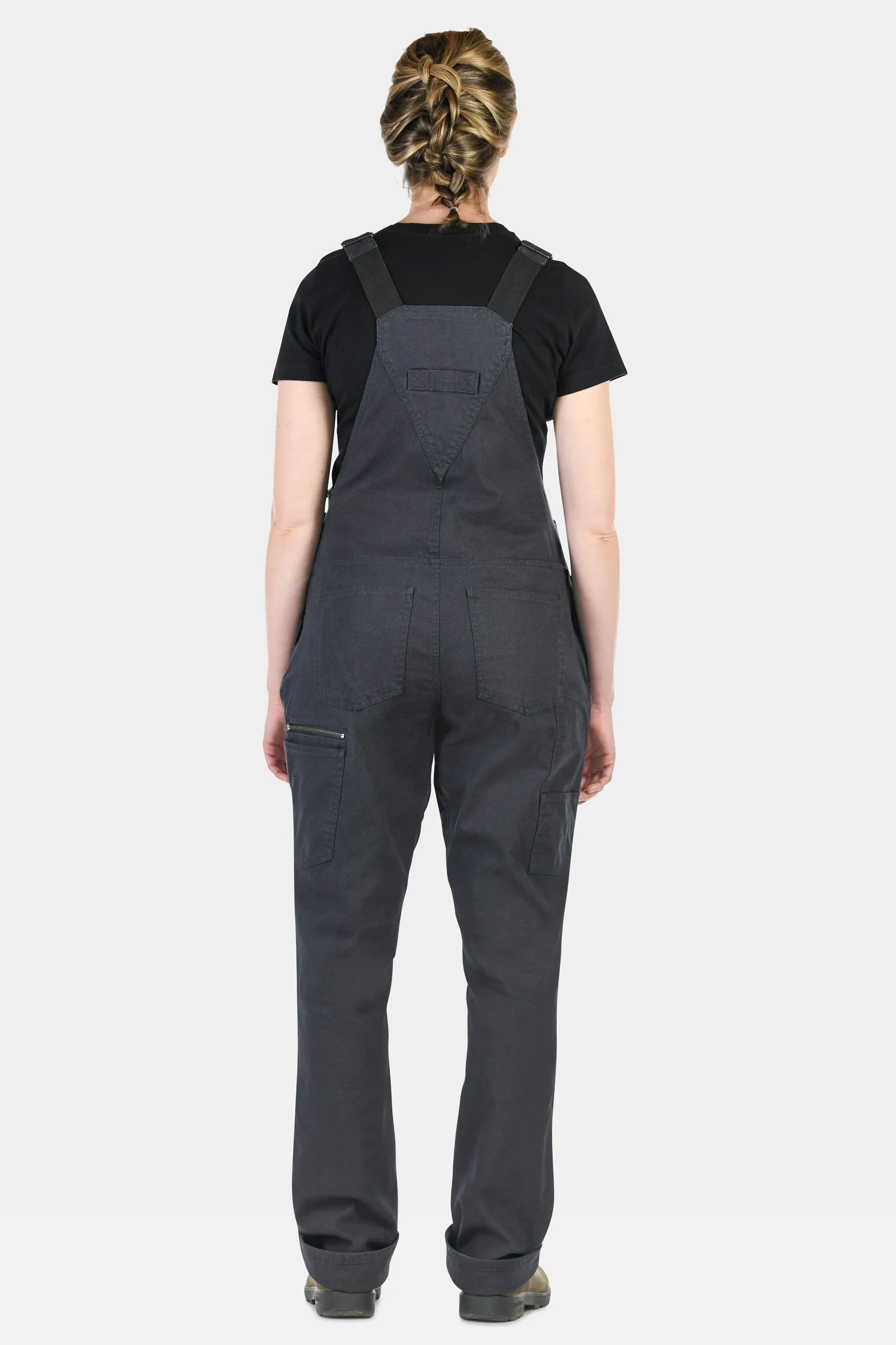 Freshley Maternity Overalls in Navy Stretch Canvas