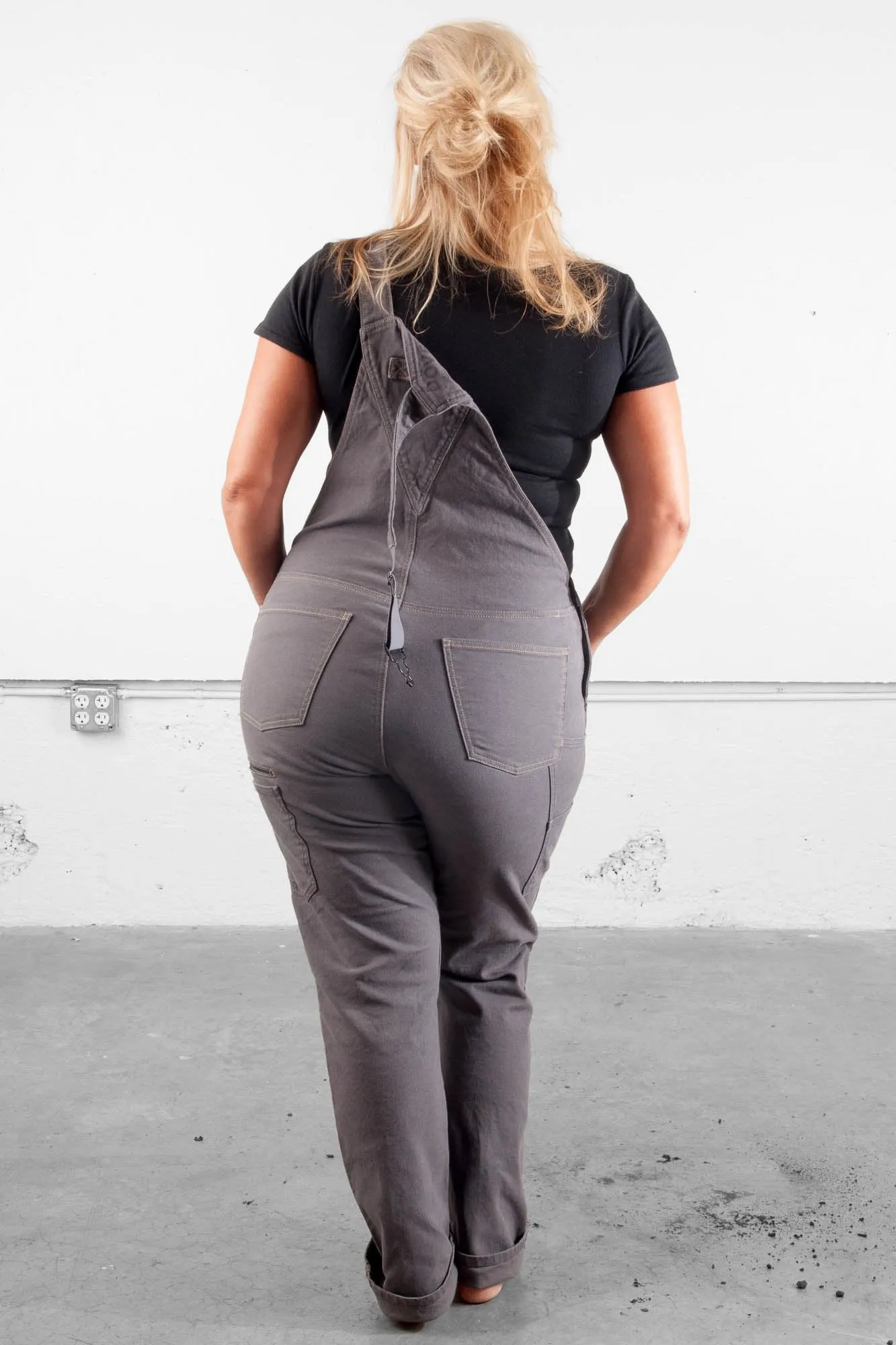 Freshley Overalls in Grey Canvas