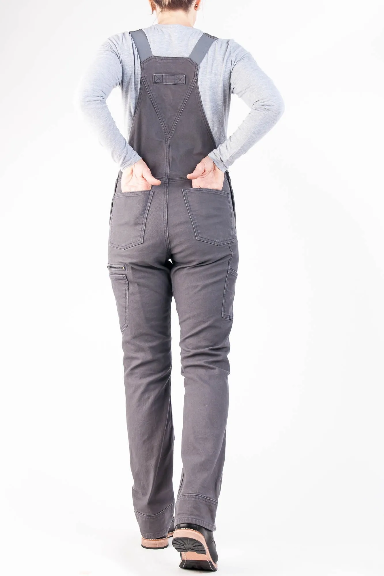 Freshley Overalls in Grey Canvas