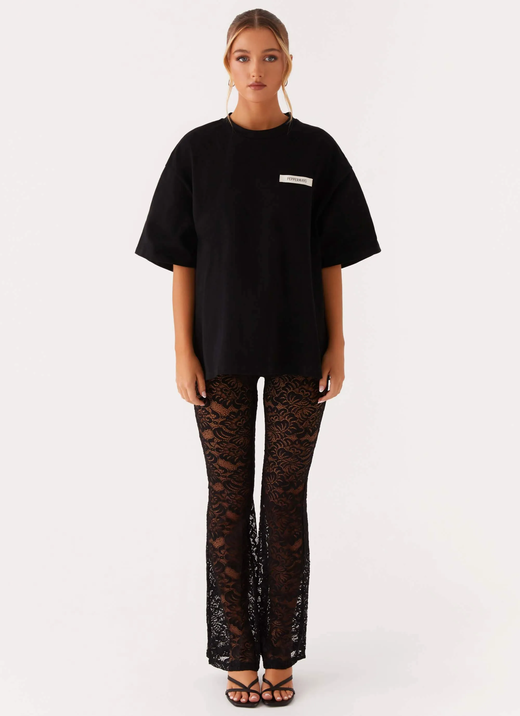 Signature Oversized Tee - Black Friction Resistant Shoulder LayeredPanel