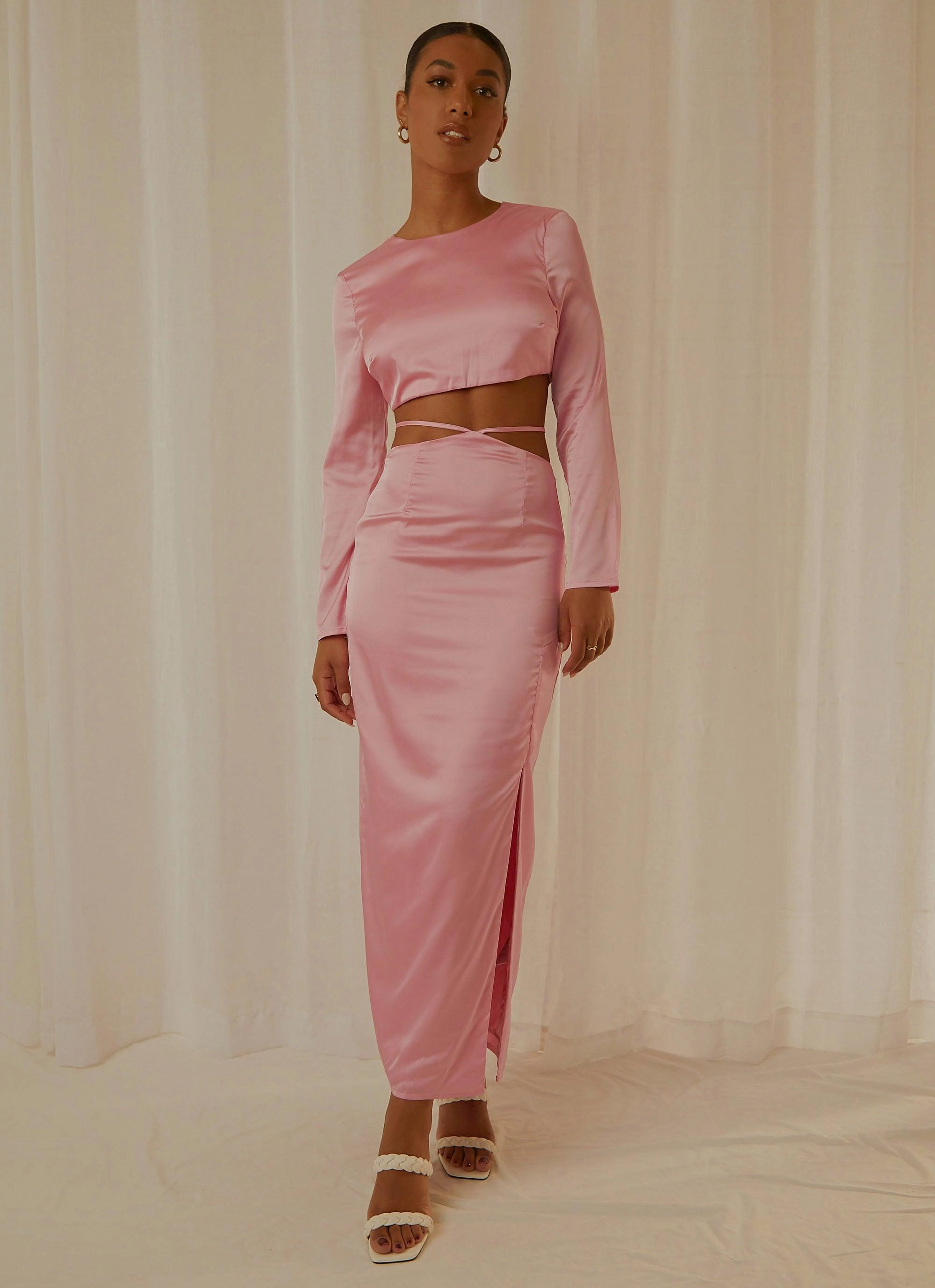 From Florence Maxi Skirt - Baby Pink All Season Adaptability
