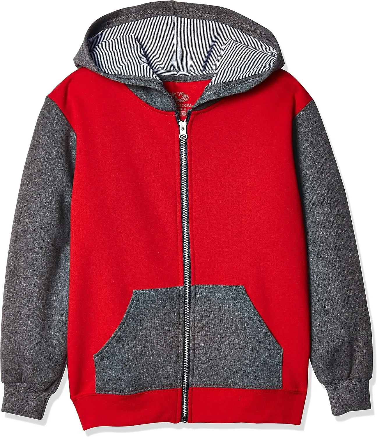 Fruit of the Loom boys Fleece Sweatshirts, Hoodies, Sweatpants & Joggers Shirt, Full Zip - True Red, Medium US