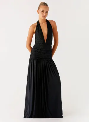 Full Attention Maxi Dress - Black Travel Staple