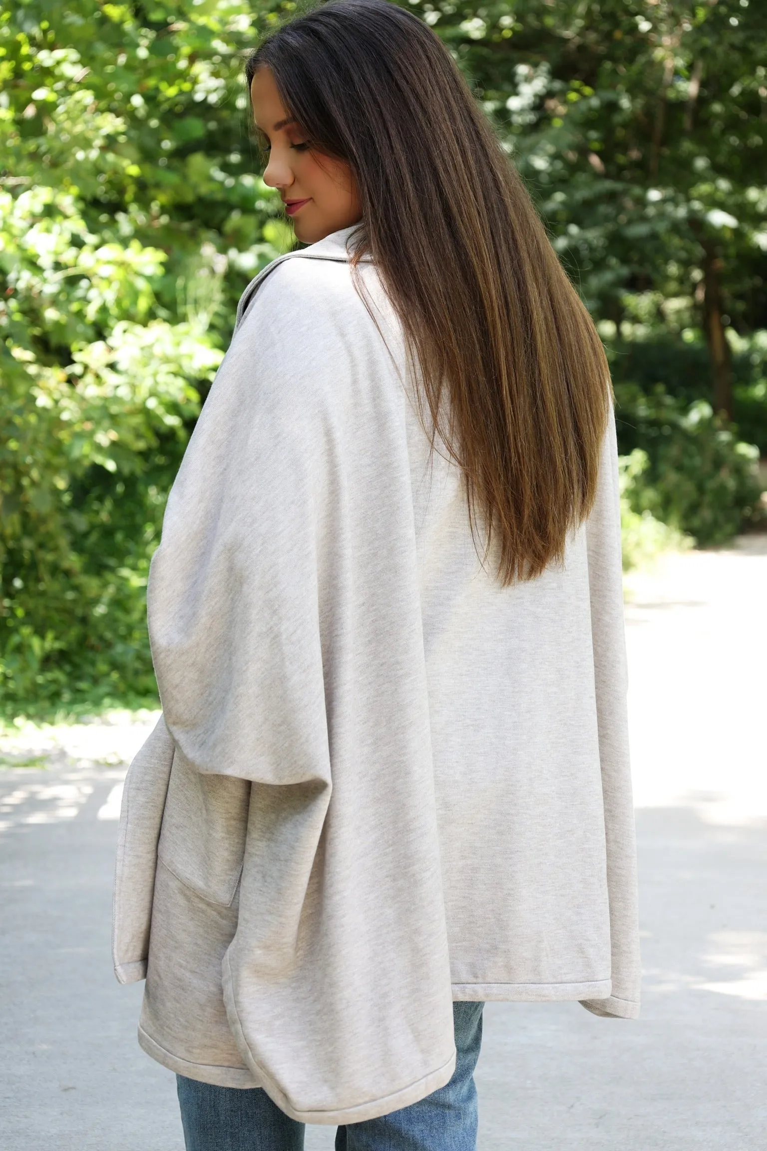 Snag Free Fabric Mid Length Jayne Cardigan Jacket (FINAL SALE)