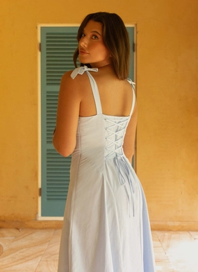 Adela Midi Dress - Blue Skin Glow
