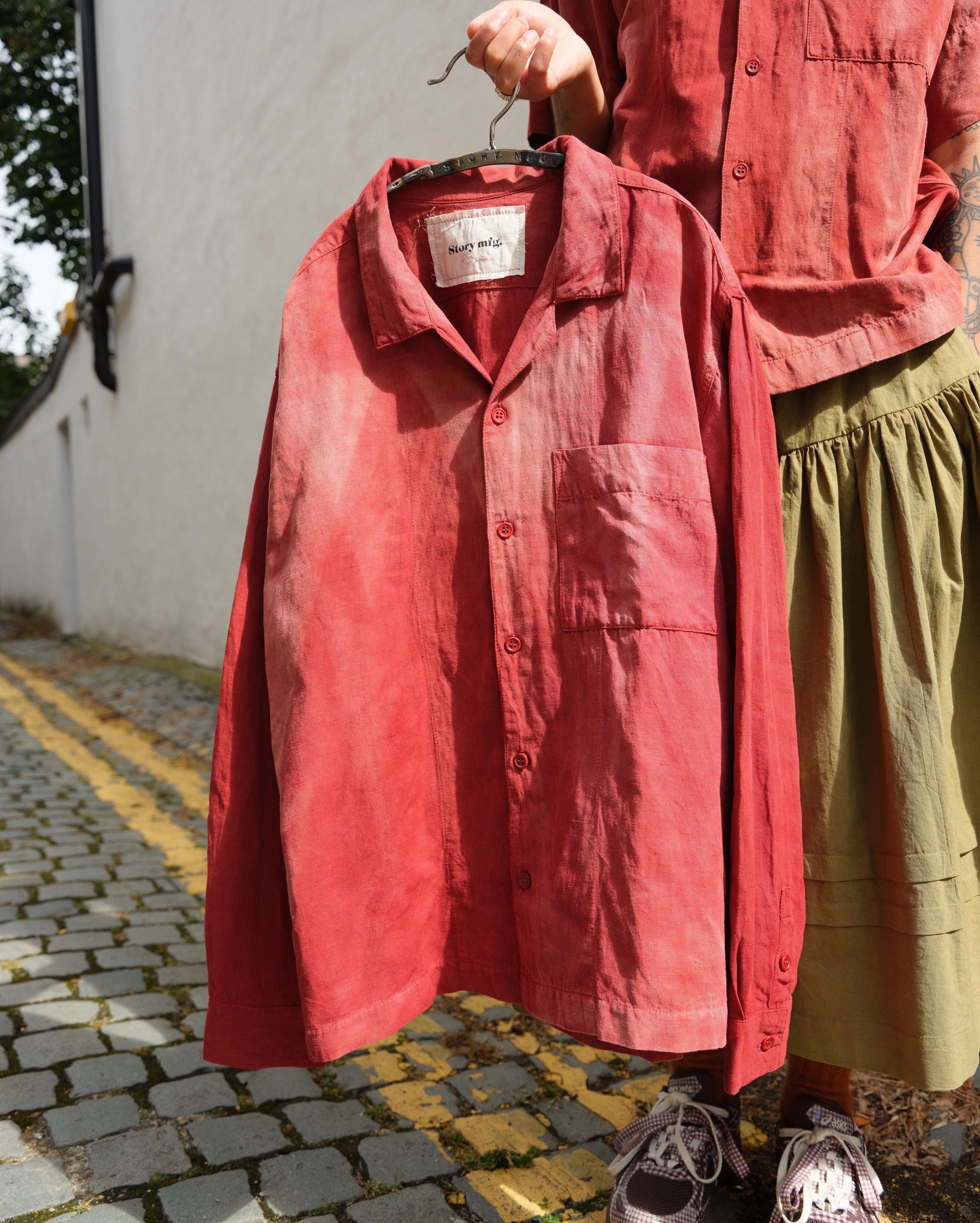 Greetings Shirt LS - R.T.S. CO-195SF Pearl-Detail Draped-Style