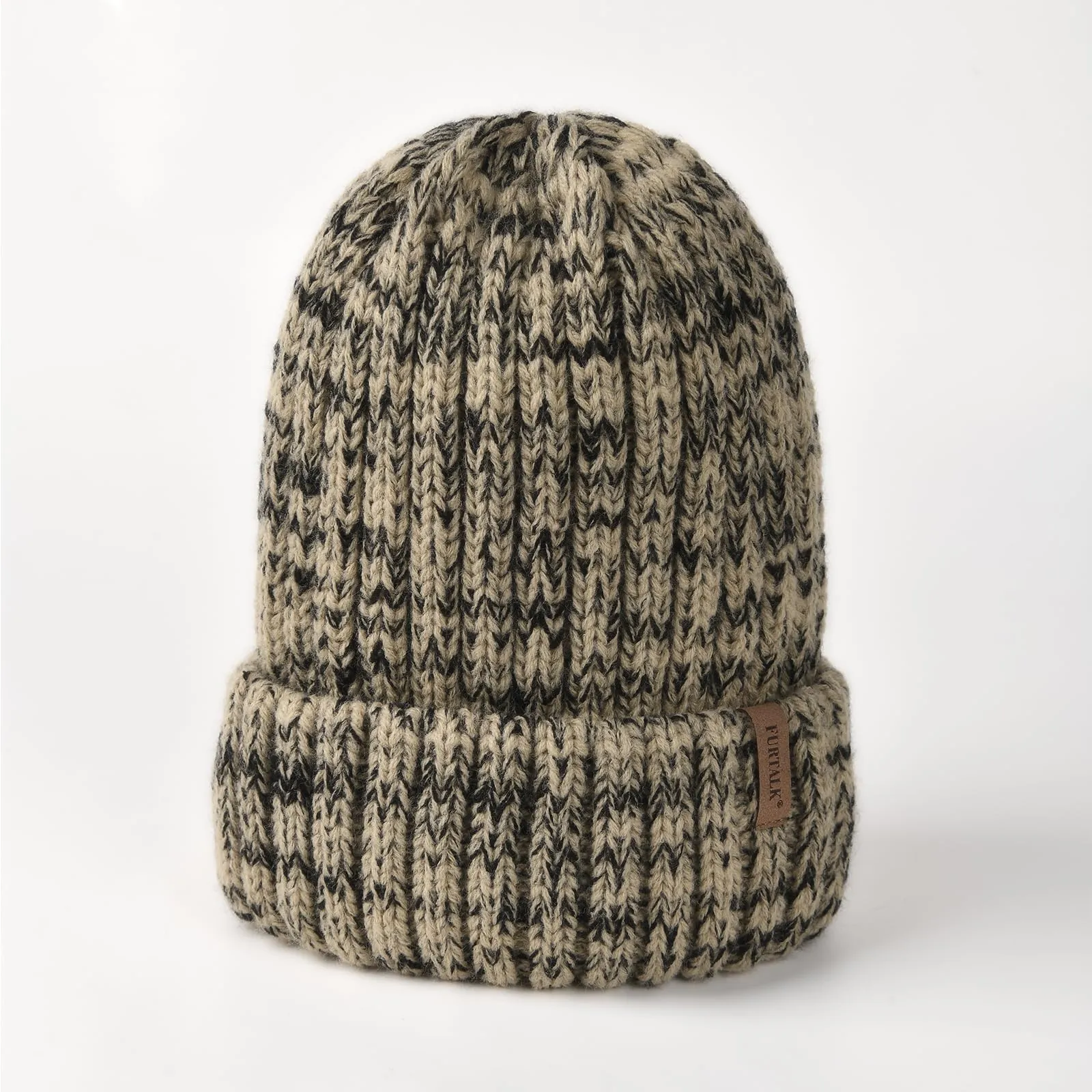 FURTALK Winter Hats for Women Fleece Lined Beanie Knit Chunky Womens Snow Cap