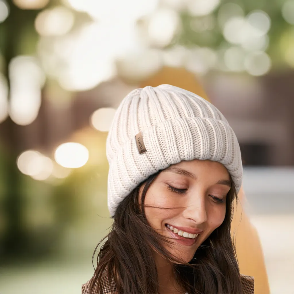 FURTALK Winter Hats for Women Fleece Lined Beanie Knit Chunky Womens Snow Cap