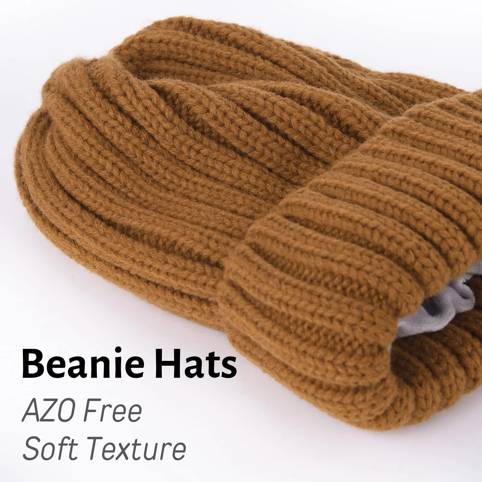 FURTALK Winter Hats for Women Fleece Lined Beanie Knit Chunky Womens Snow Cap