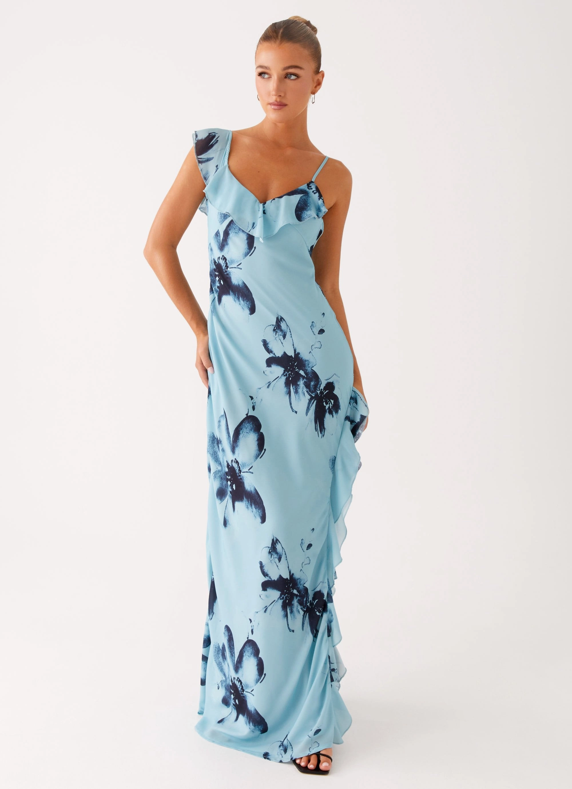 Goldsmith Maxi Dress - Blue Black Floral Ready Anytime