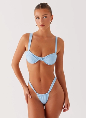 Glide Enhancing Surface Gala Underwire Bikini Top - Sky Blue