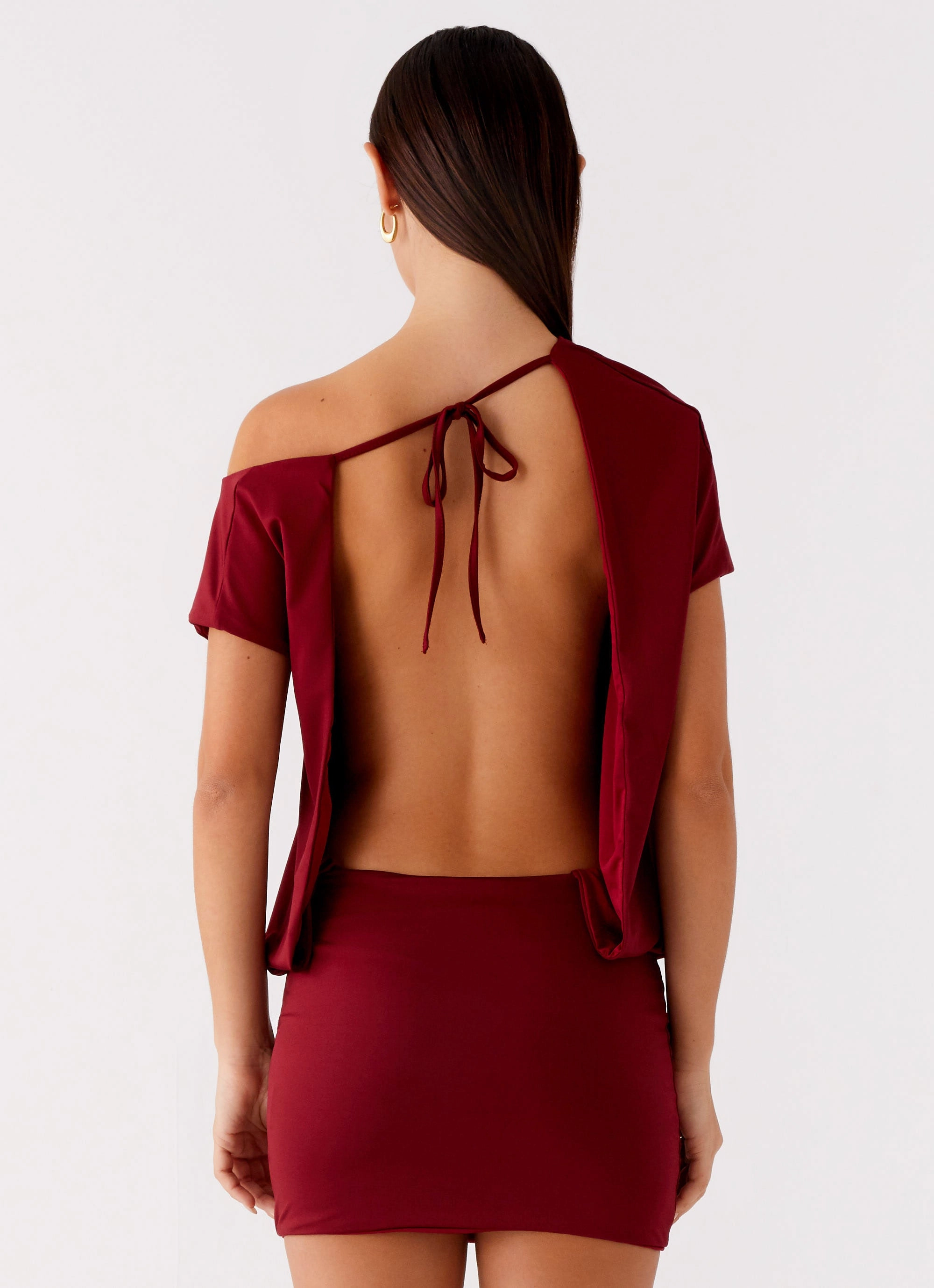 Paulie Mini Dress - Maroon Casual Must-Have